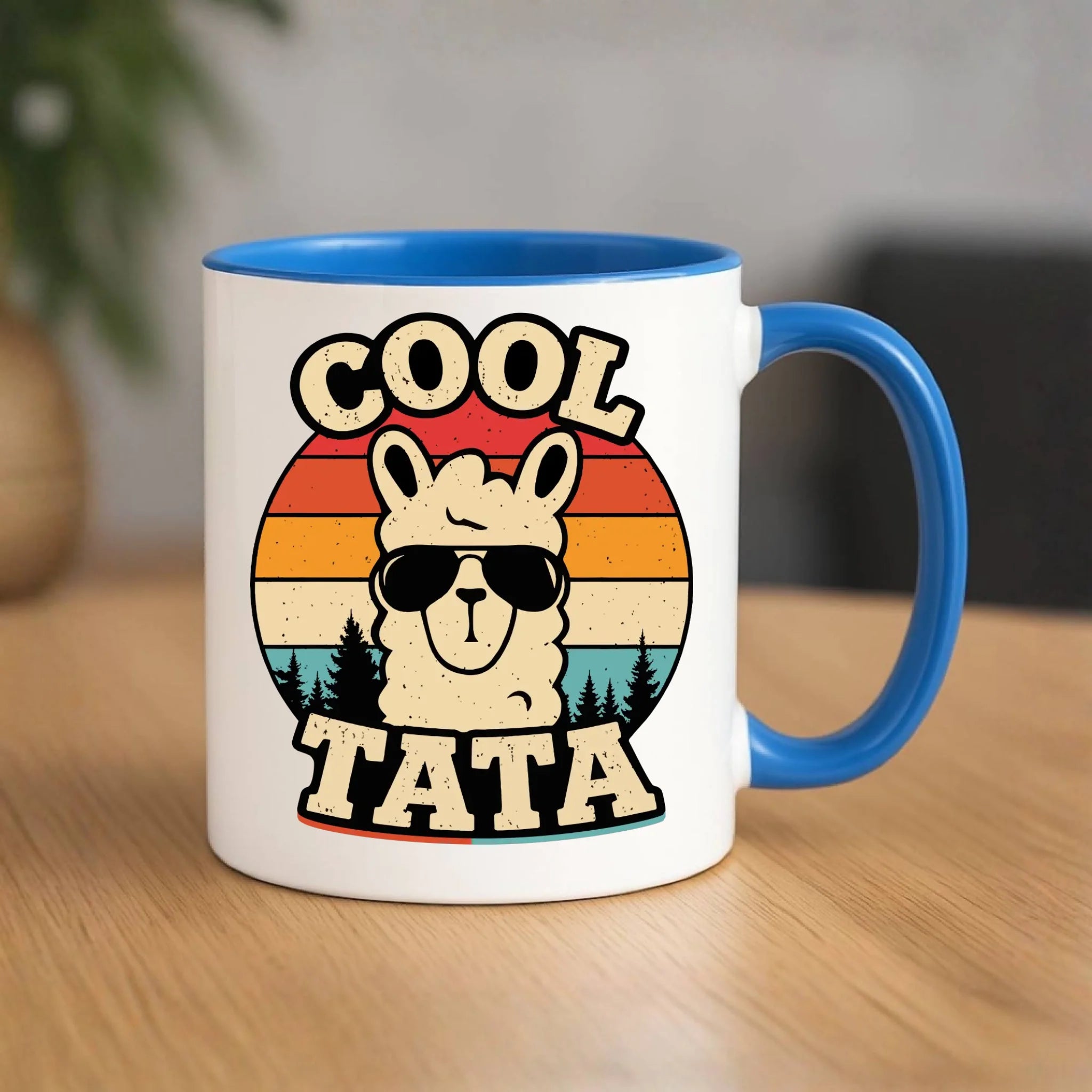 Kubek dla taty - Lama w okularach Cool tata DT04 - StoryCups.pl