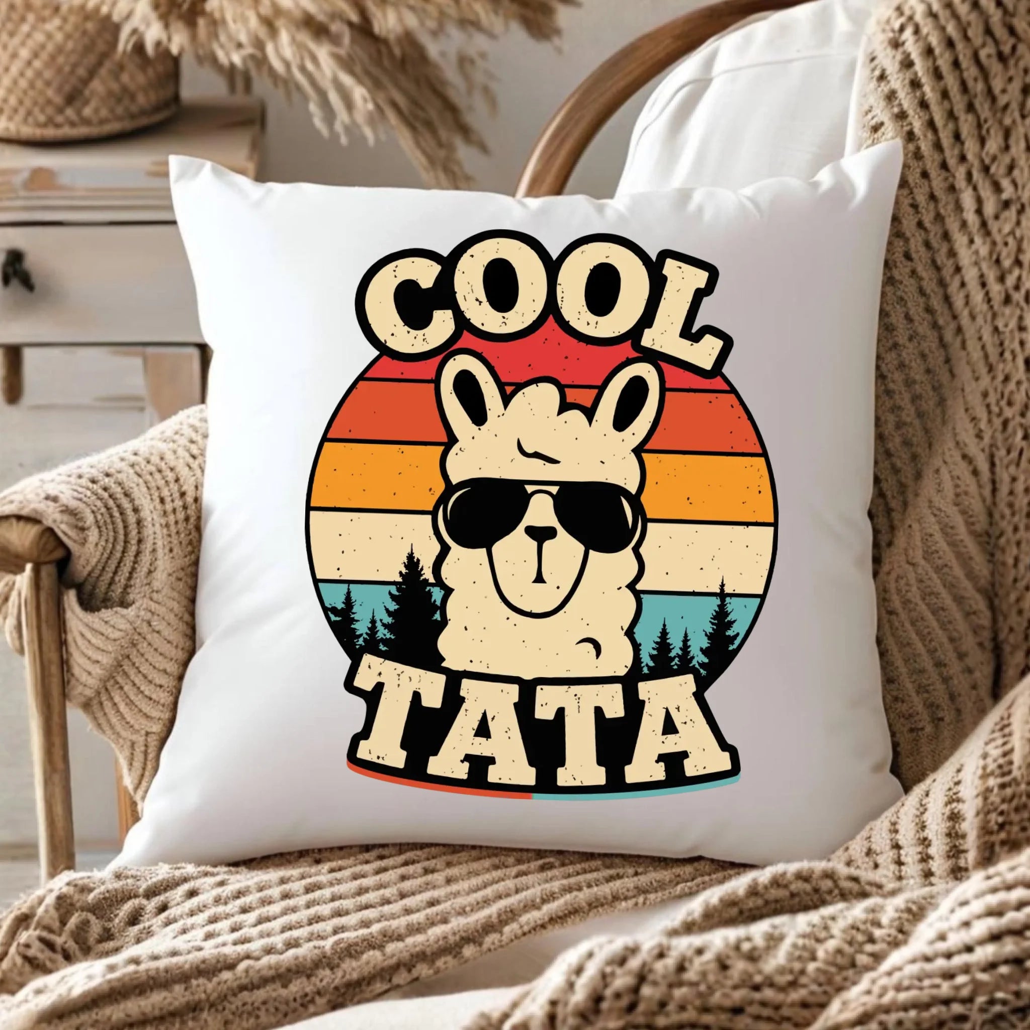 Poduszka dla taty - Lama w okularach Cool tata DT04 - StoryCups.pl