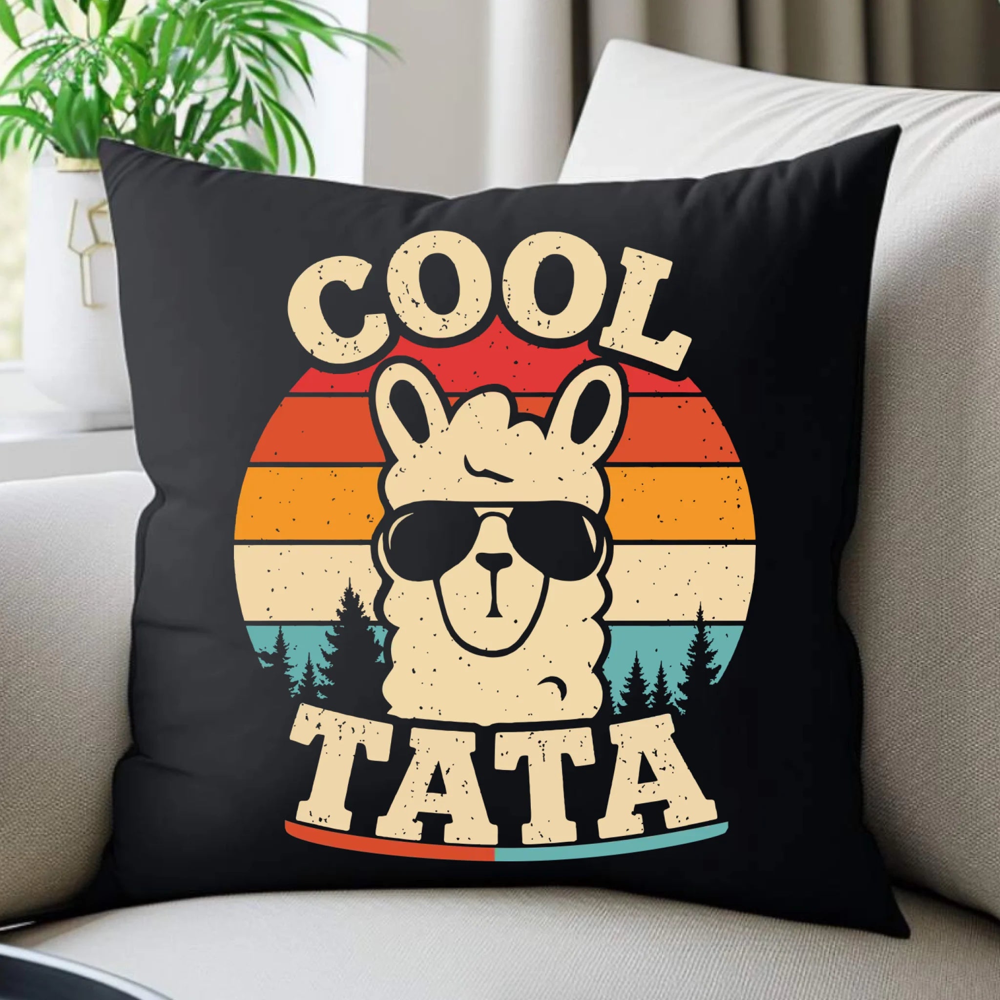 Poduszka dekoracyjna dla taty - Lama w okularach Cool tata DT04 - StoryCups.pl