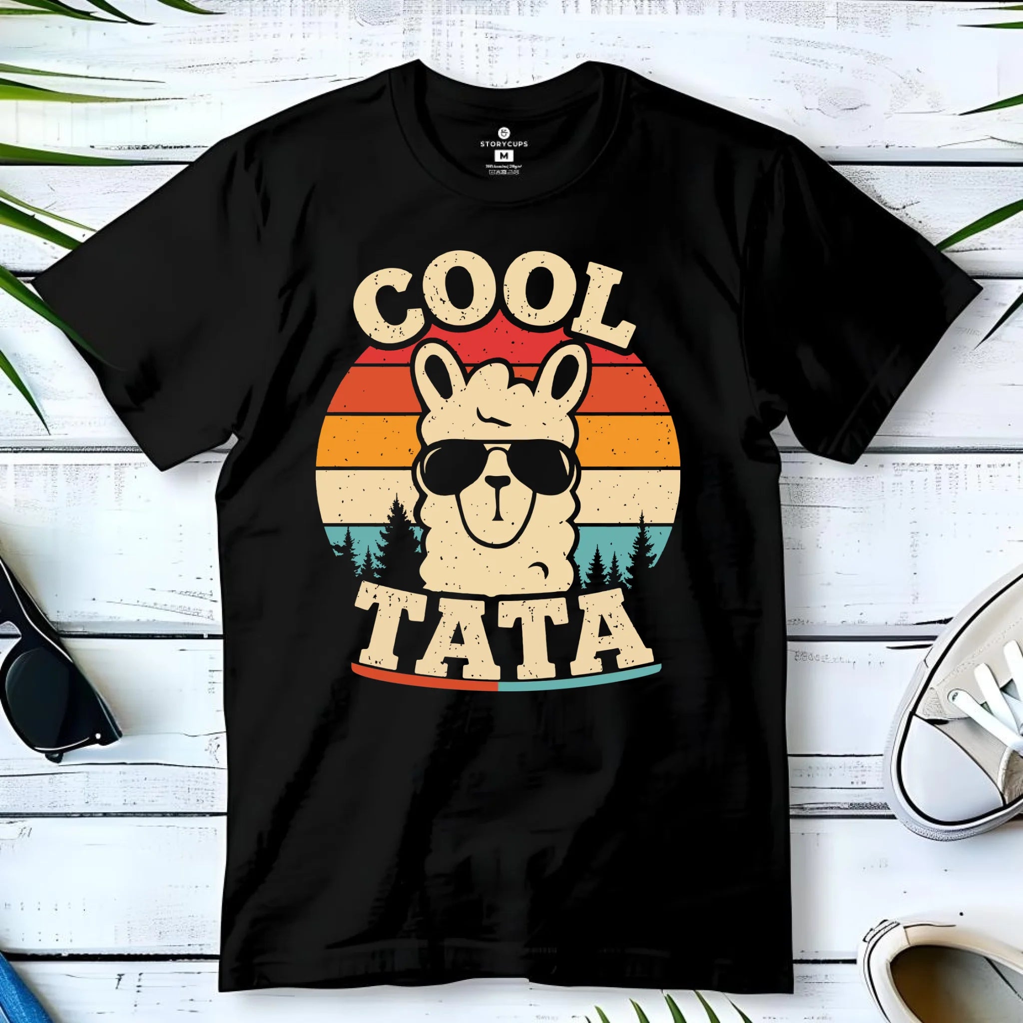 Koszulka dla taty - Lama w okularach Cool tata DT04 - StoryCups.pl