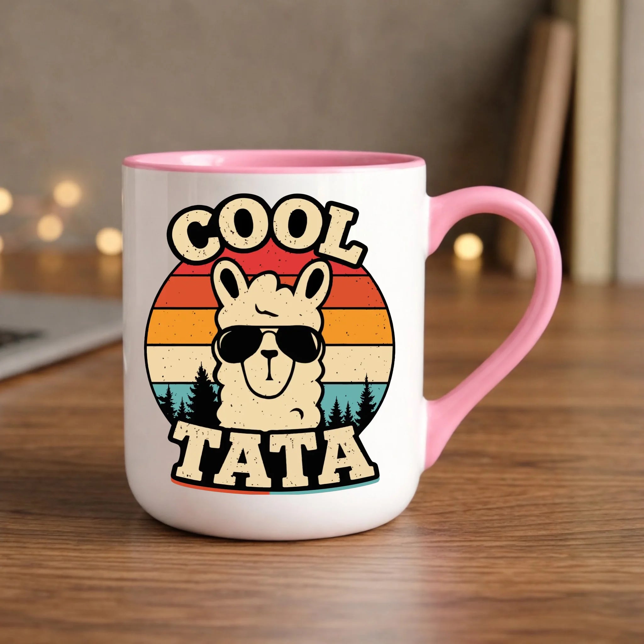 Kubek elegant dla taty - Lama w okularach Cool tata DT04 - StoryCups.pl