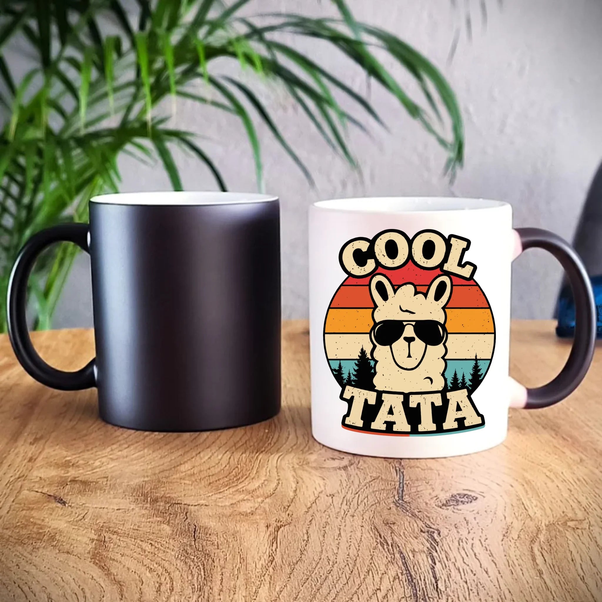 Kubek magiczny dla taty - Lama w okularach Cool tata DT04 - StoryCups.pl