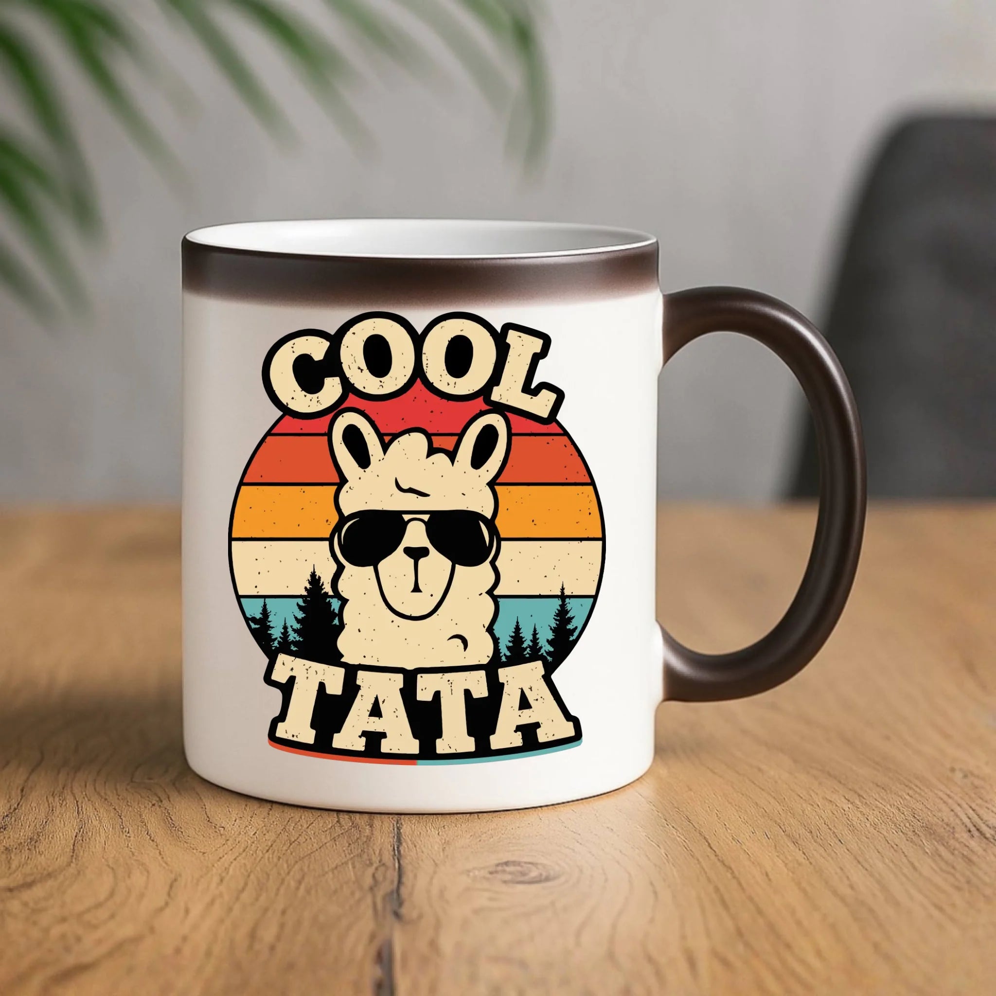 Kubek magiczny dla taty - Lama w okularach Cool tata DT04 - StoryCups.pl