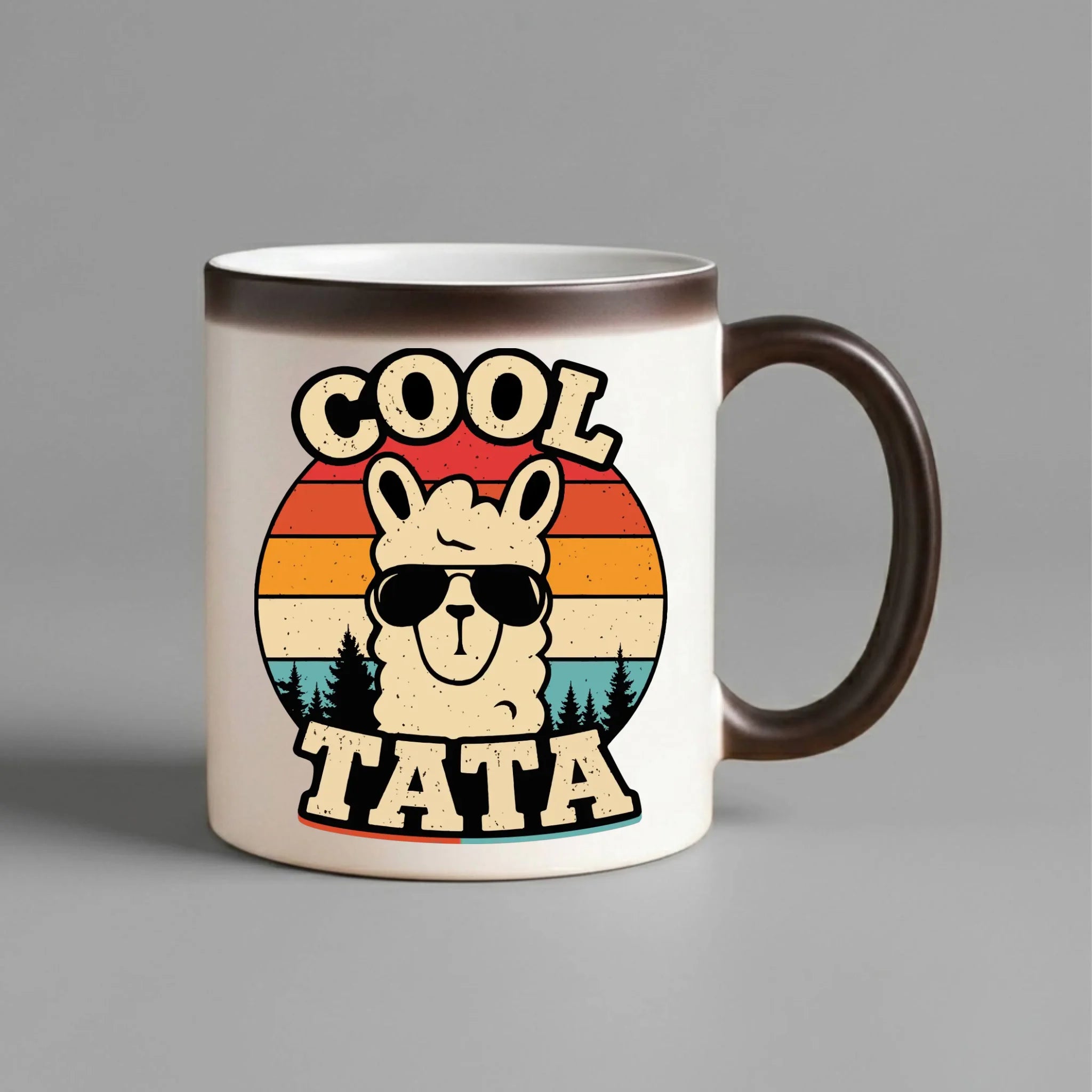 Kubek magiczny dla taty - Lama w okularach Cool tata DT04 - StoryCups.pl