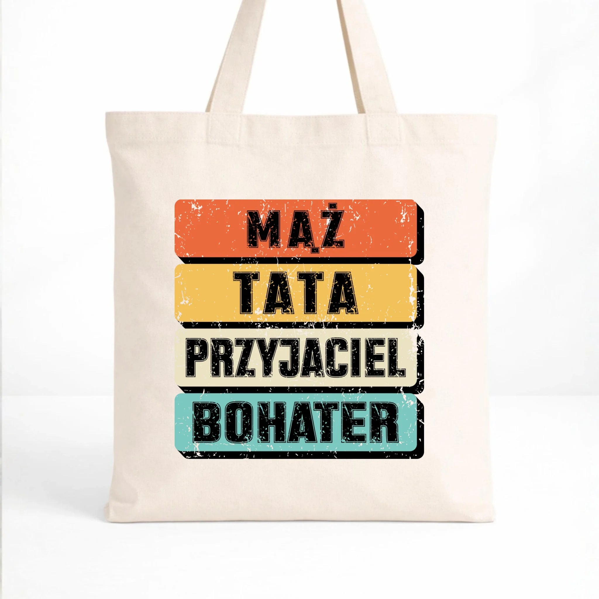 Torba dla taty - Mąż Tata Przyjaciel Bohater DT05 - StoryCups.pl