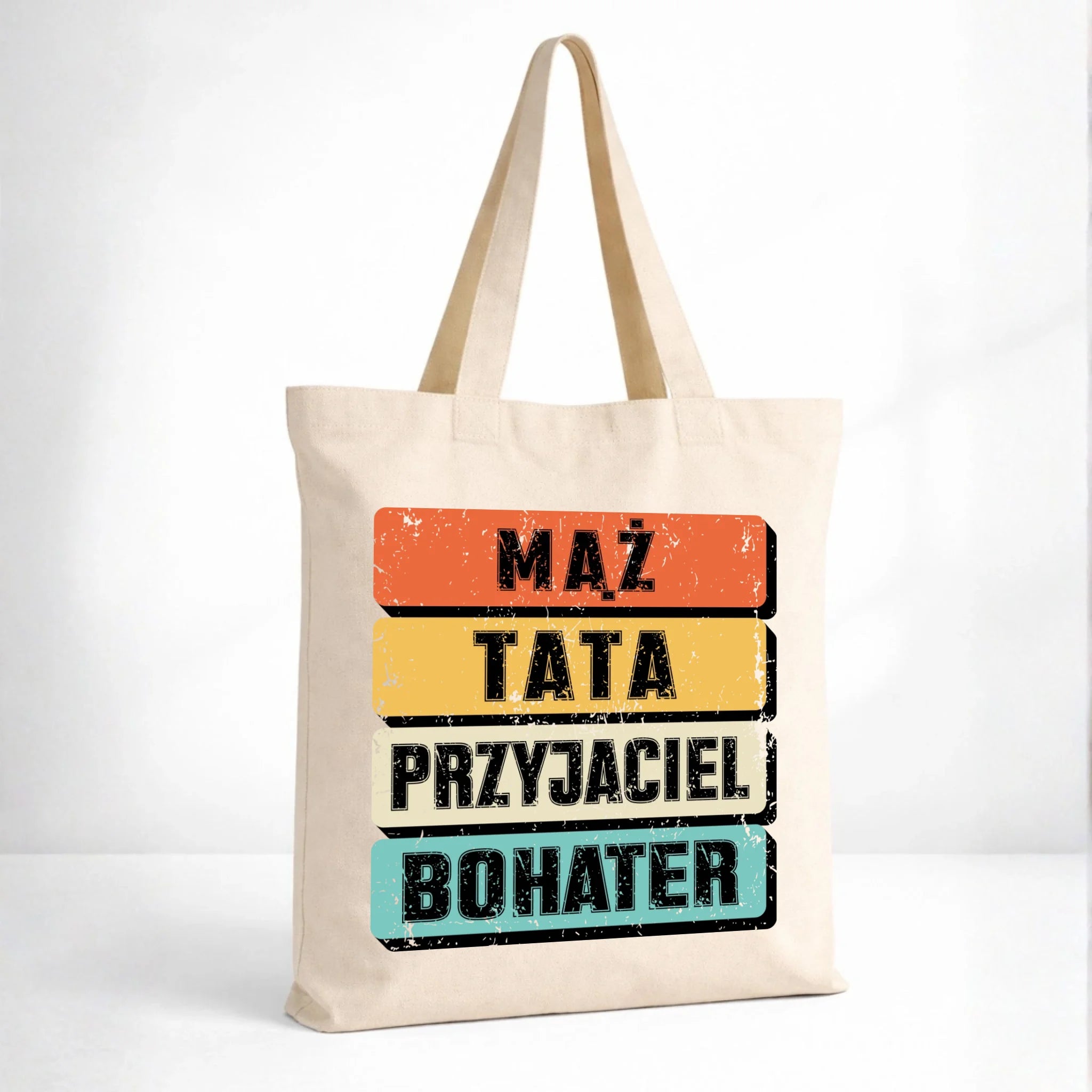 Torba dla taty - Mąż Tata Przyjaciel Bohater DT05 - StoryCups.pl