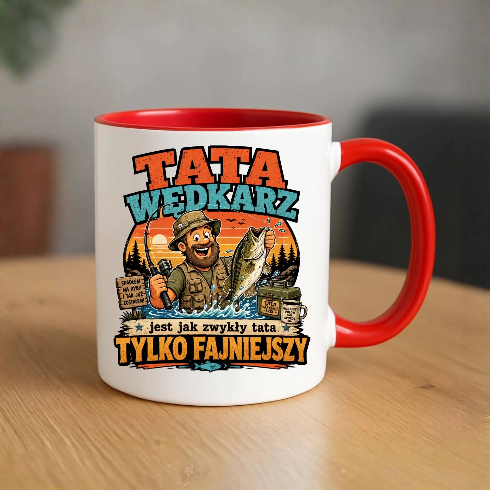 Kubek dla taty wędkarza - Tata wędkarz DT06 - StoryCups.pl