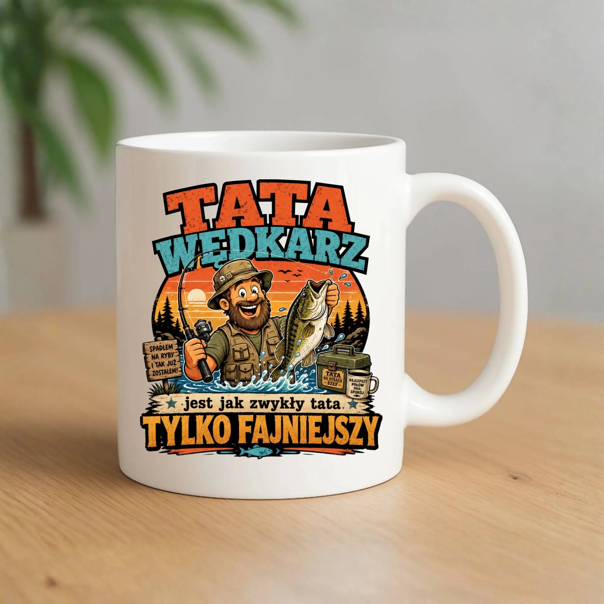 Kubek dla taty wędkarza - Tata wędkarz DT06 - StoryCups.pl