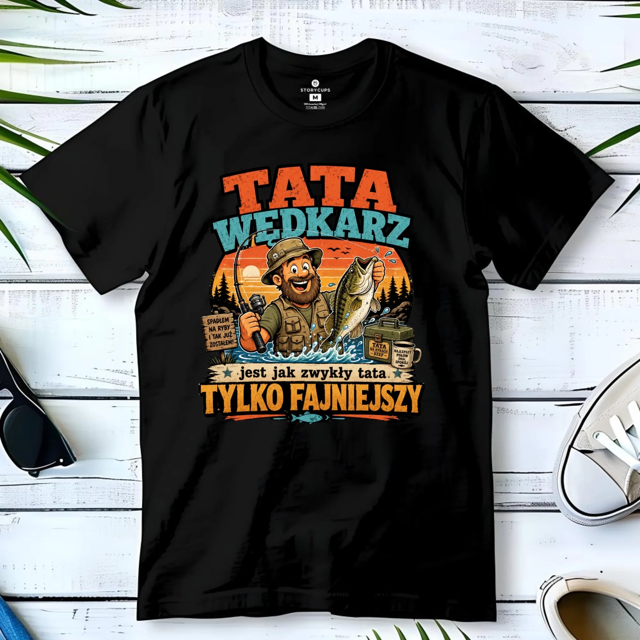 Koszulka dla taty wędkarza - Tata wędkarz DT06 - StoryCups.pl