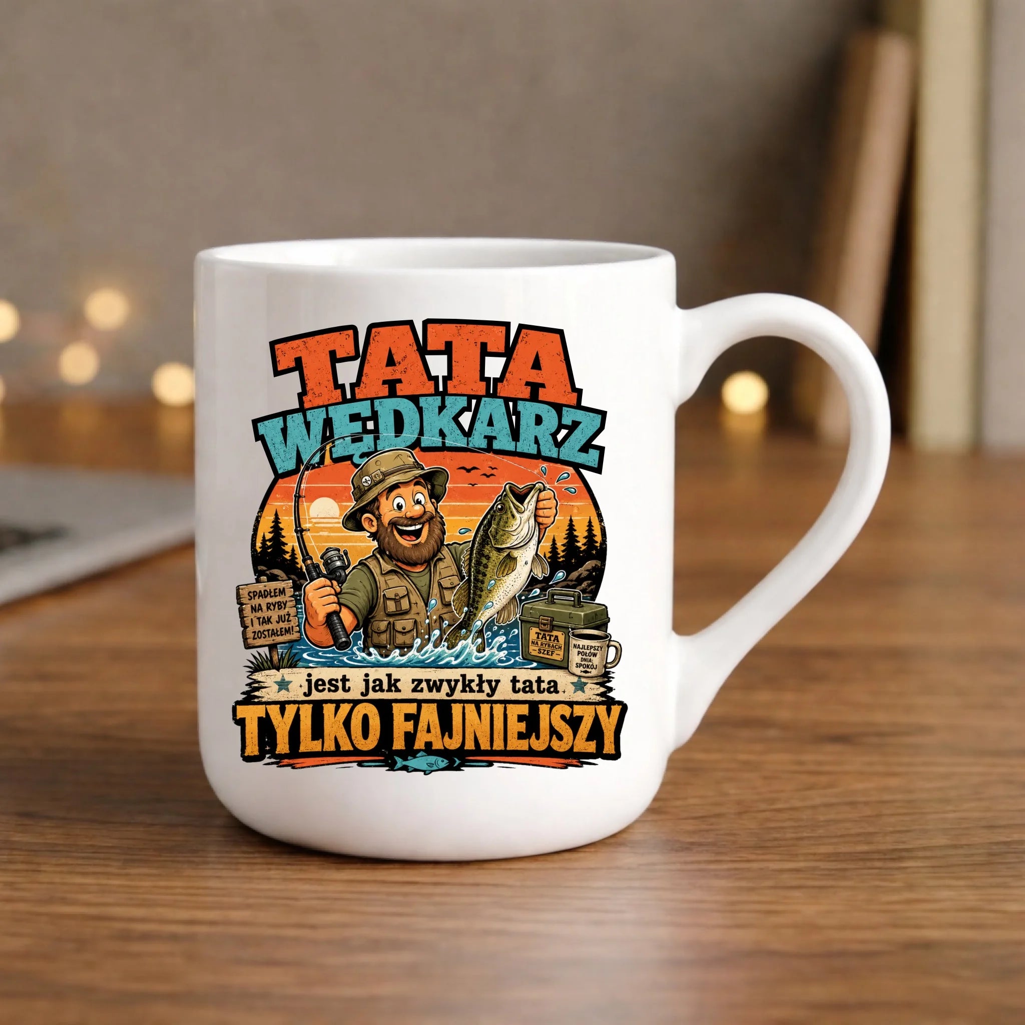 Kubek elegant dla taty wędkarza - Tata wędkarz DT06 - StoryCups.pl