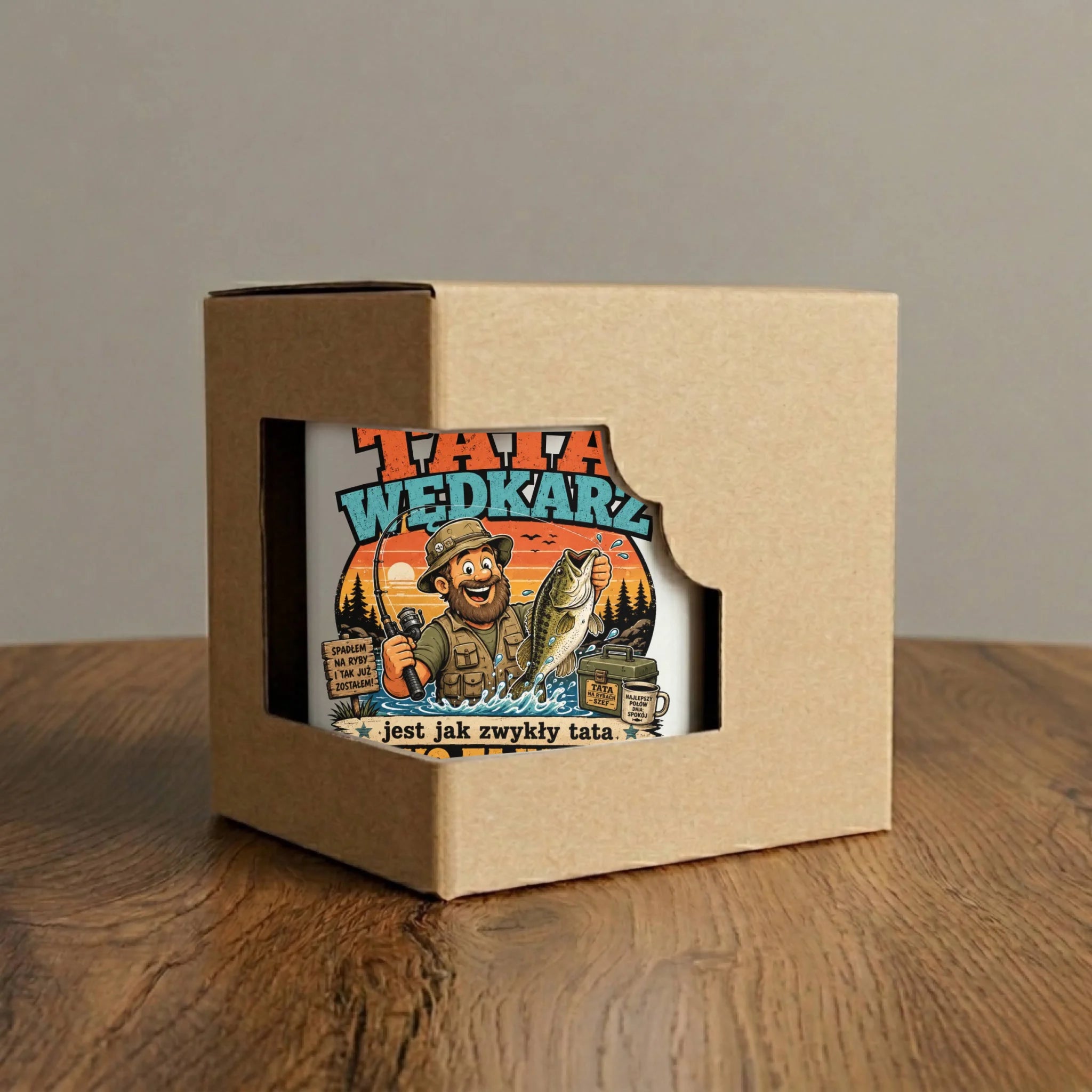 Kubek magiczny dla taty wędkarza - Tata wędkarz DT06 - StoryCups.pl