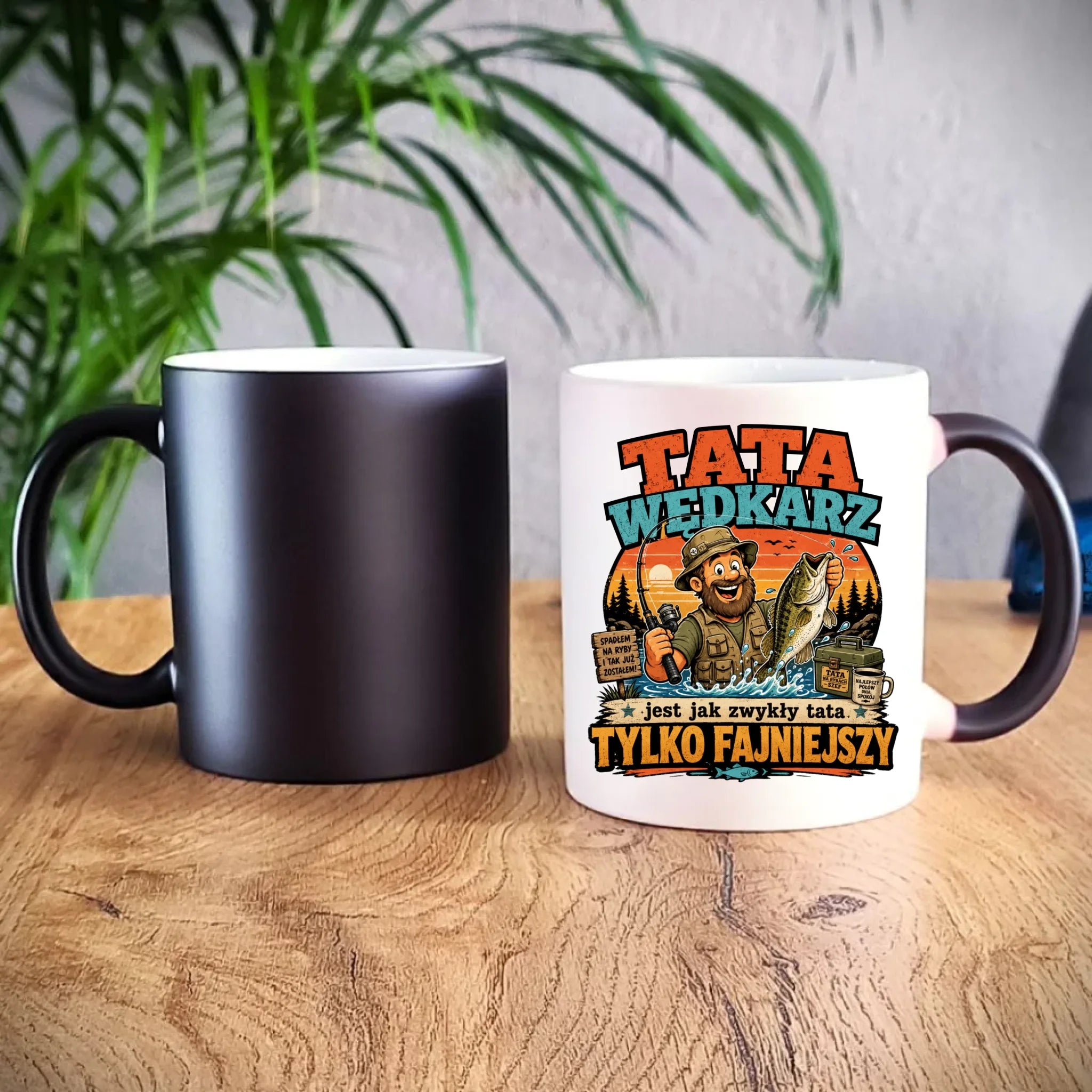 Kubek magiczny dla taty wędkarza - Tata wędkarz DT06 - StoryCups.pl