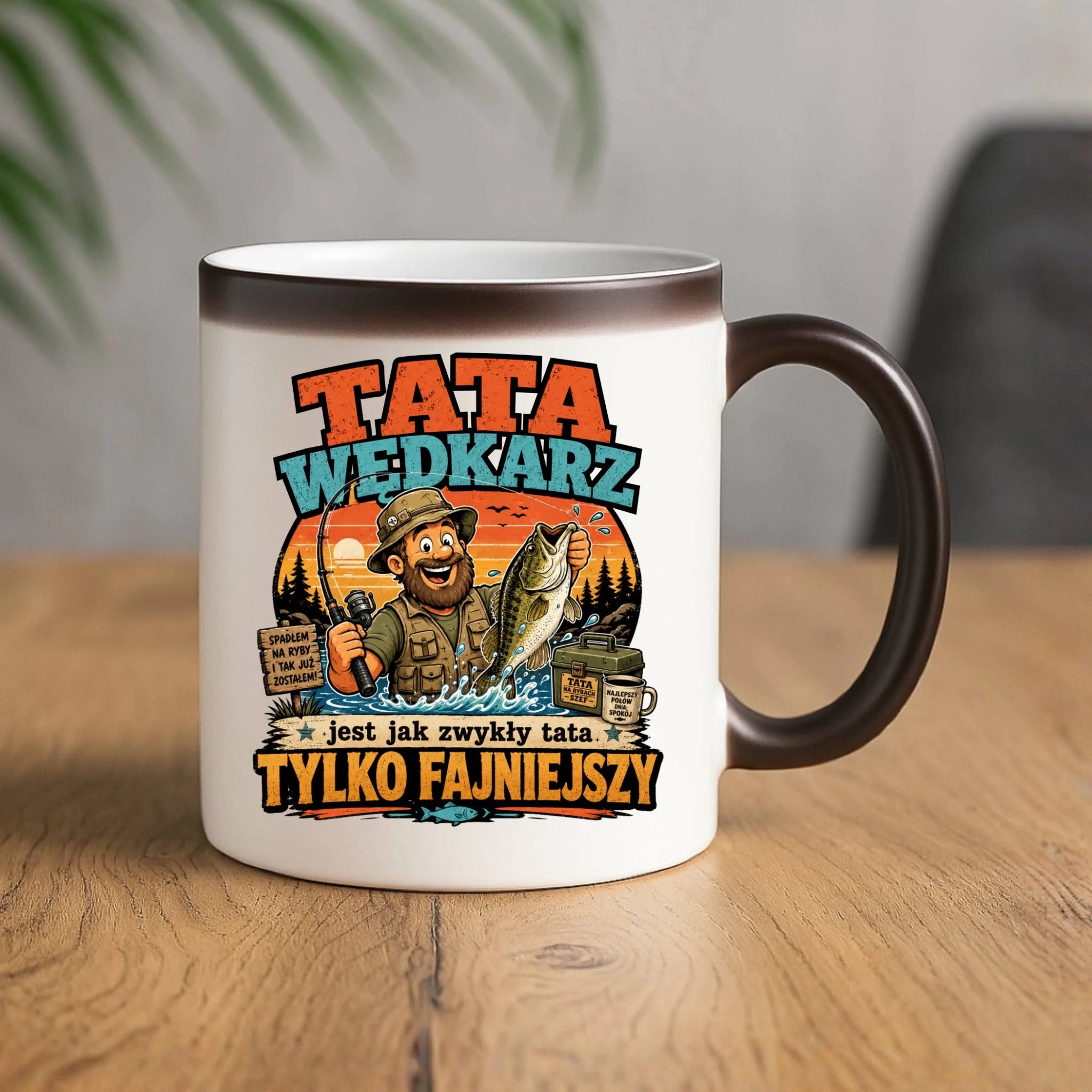 Kubek magiczny dla taty wędkarza - Tata wędkarz DT06 - StoryCups.pl