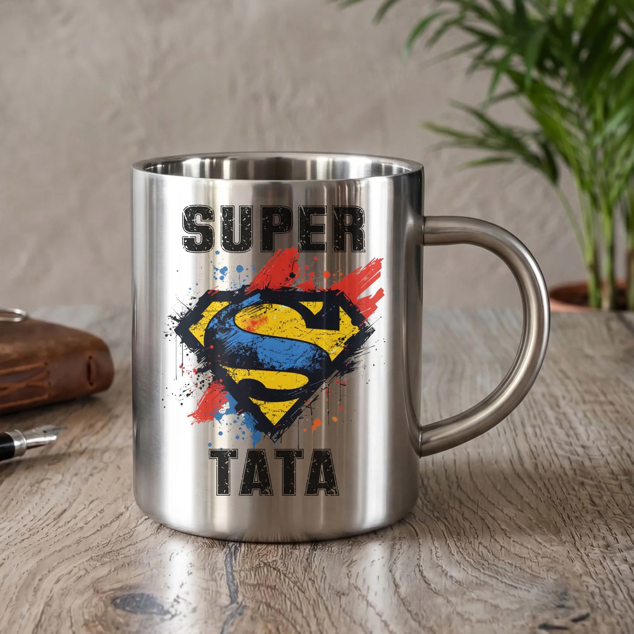 Kubek turystyczny dla taty - Super Tata superbohater DT07 - StoryCups.pl