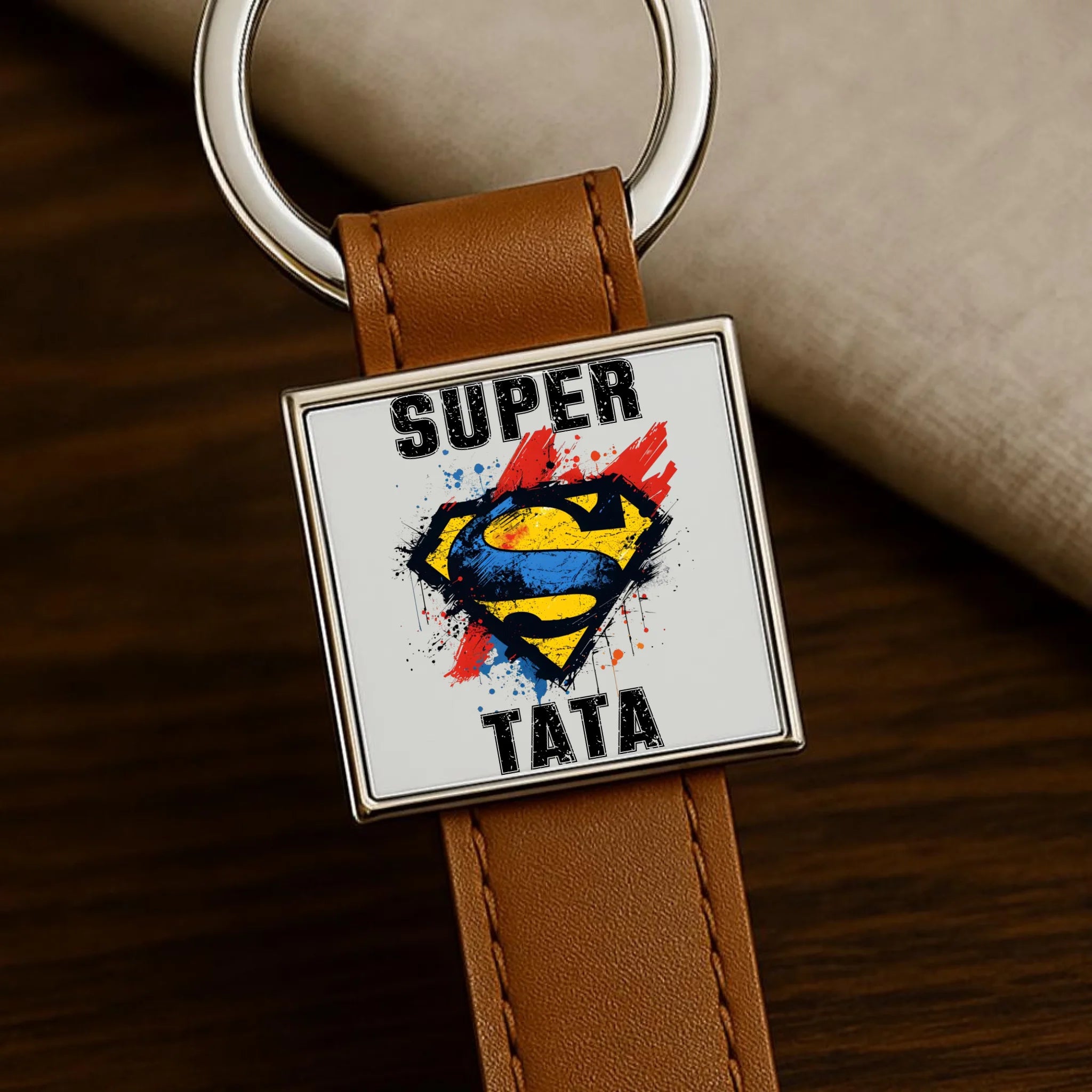 Brelok dla taty - Super Tata superbohater DT07 - StoryCups.pl