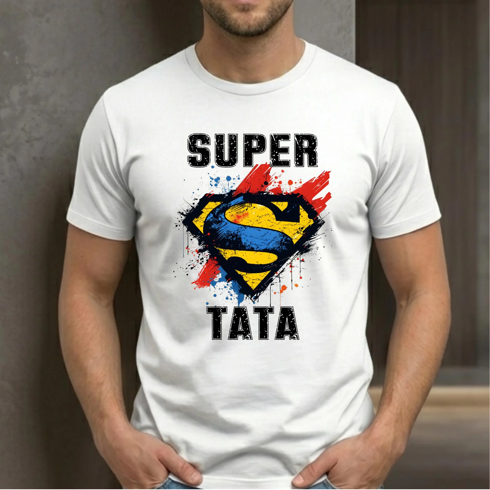 Koszulka dla taty - Super Tata superbohater DT07 - StoryCups.pl