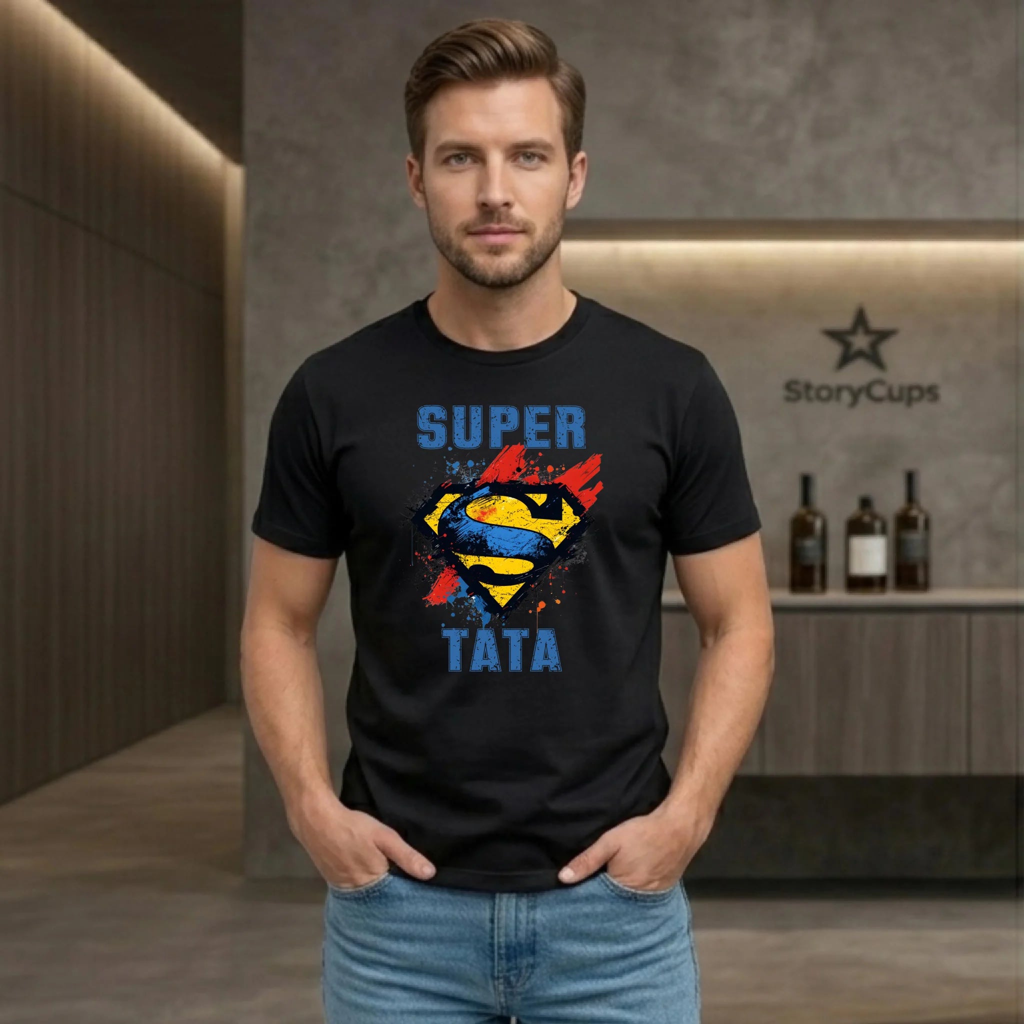 Koszulka dla taty - Super Tata superbohater DT07 - StoryCups.pl