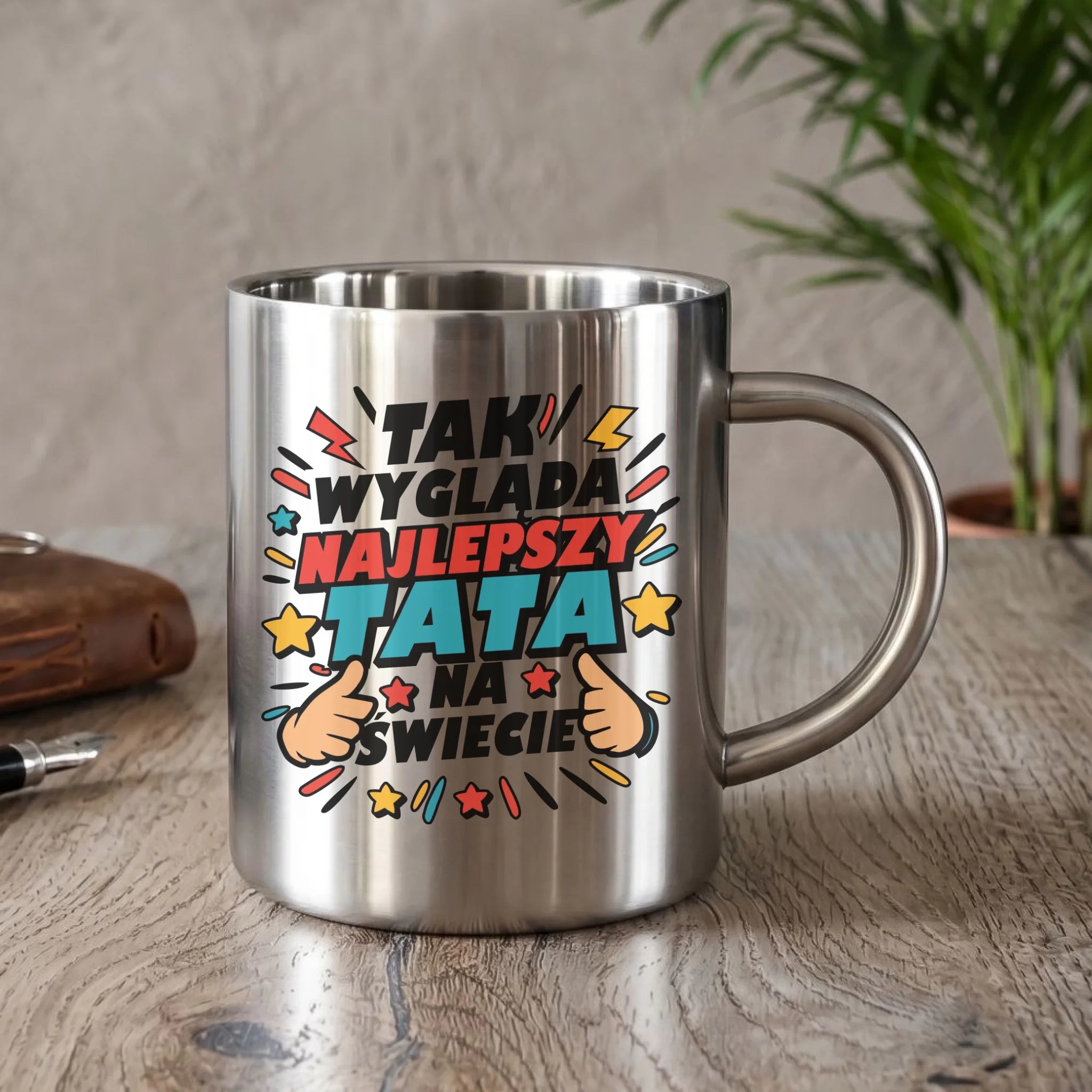 Kubek turystyczny dla taty - Tak wygląda najlepszy tata na świecie DT08 - StoryCups.pl