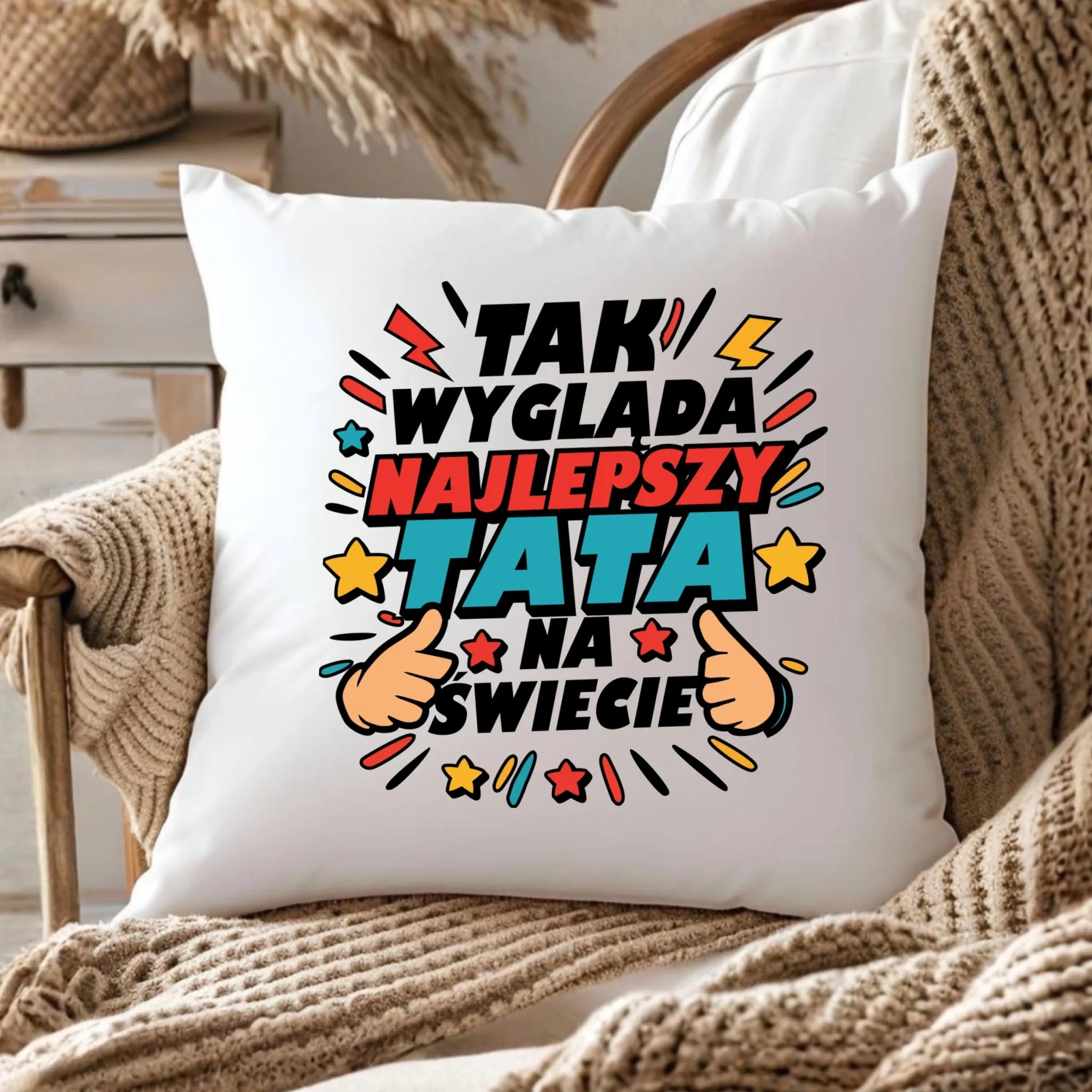 Poduszka dla taty - Tak wygląda najlepszy tata na świecie DT08 - StoryCups.pl