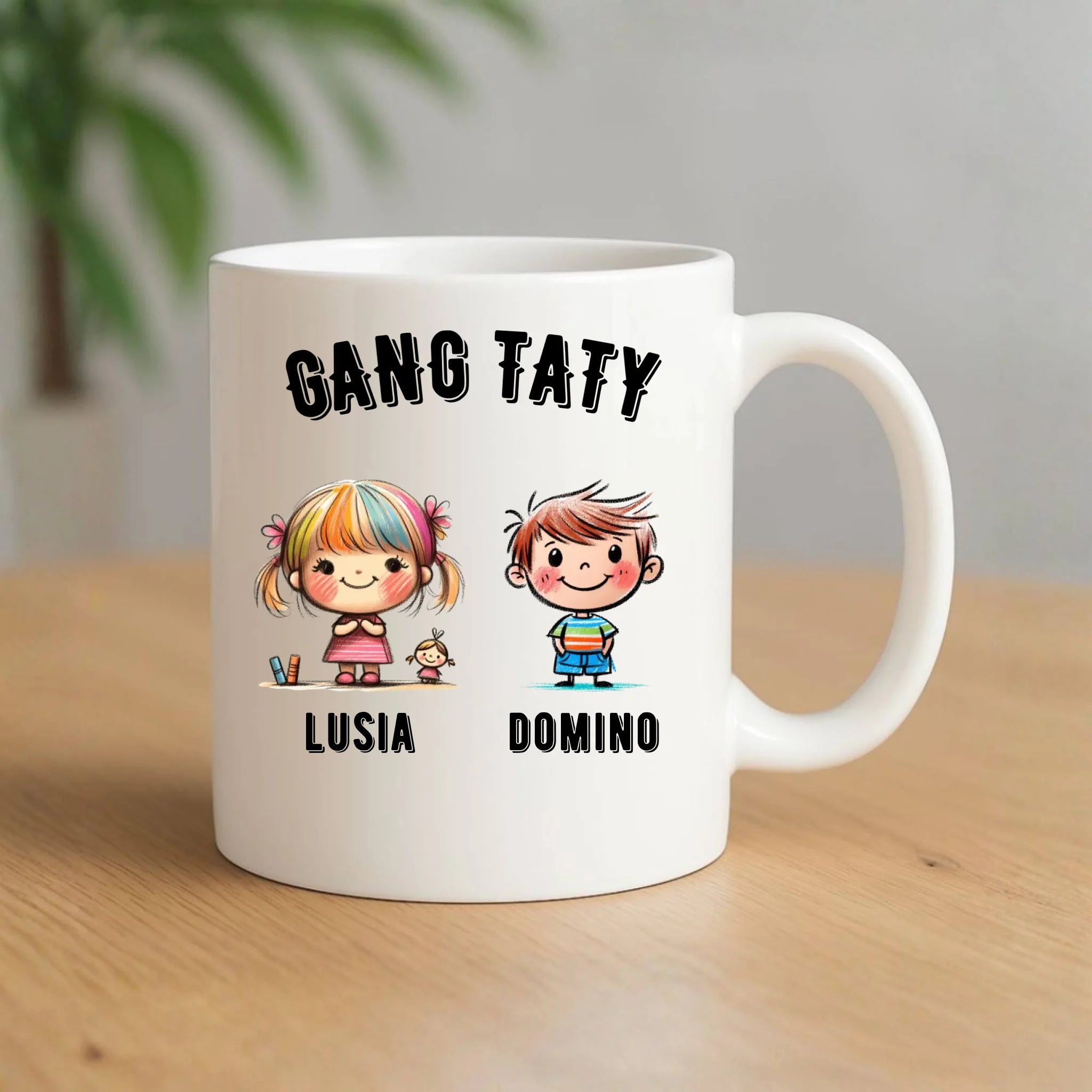 Kubek dla taty z imionami dzieci - Gang taty - personalizowany DT09 - StoryCups.pl