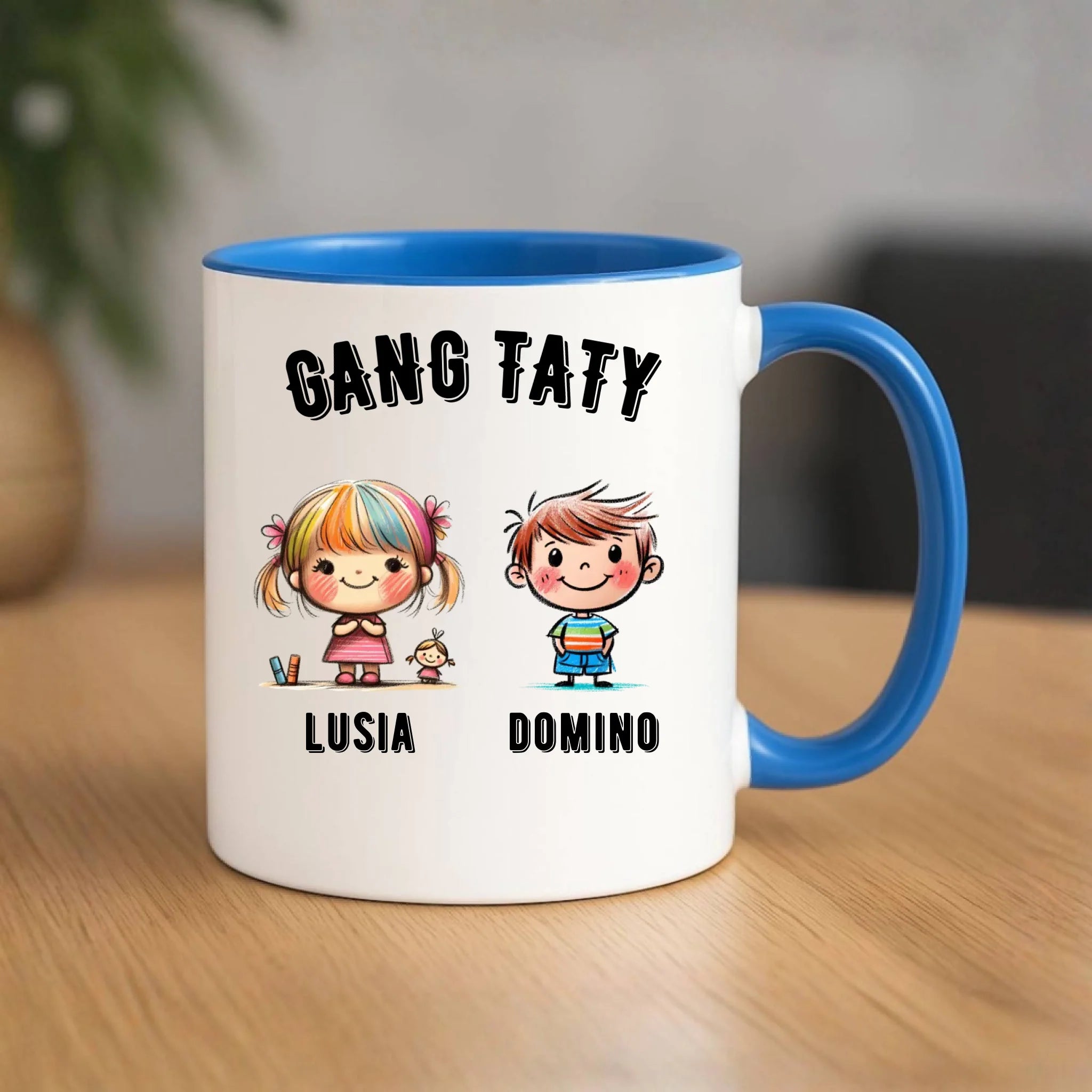 Kubek dla taty z imionami dzieci - Gang taty - personalizowany DT09 - StoryCups.pl