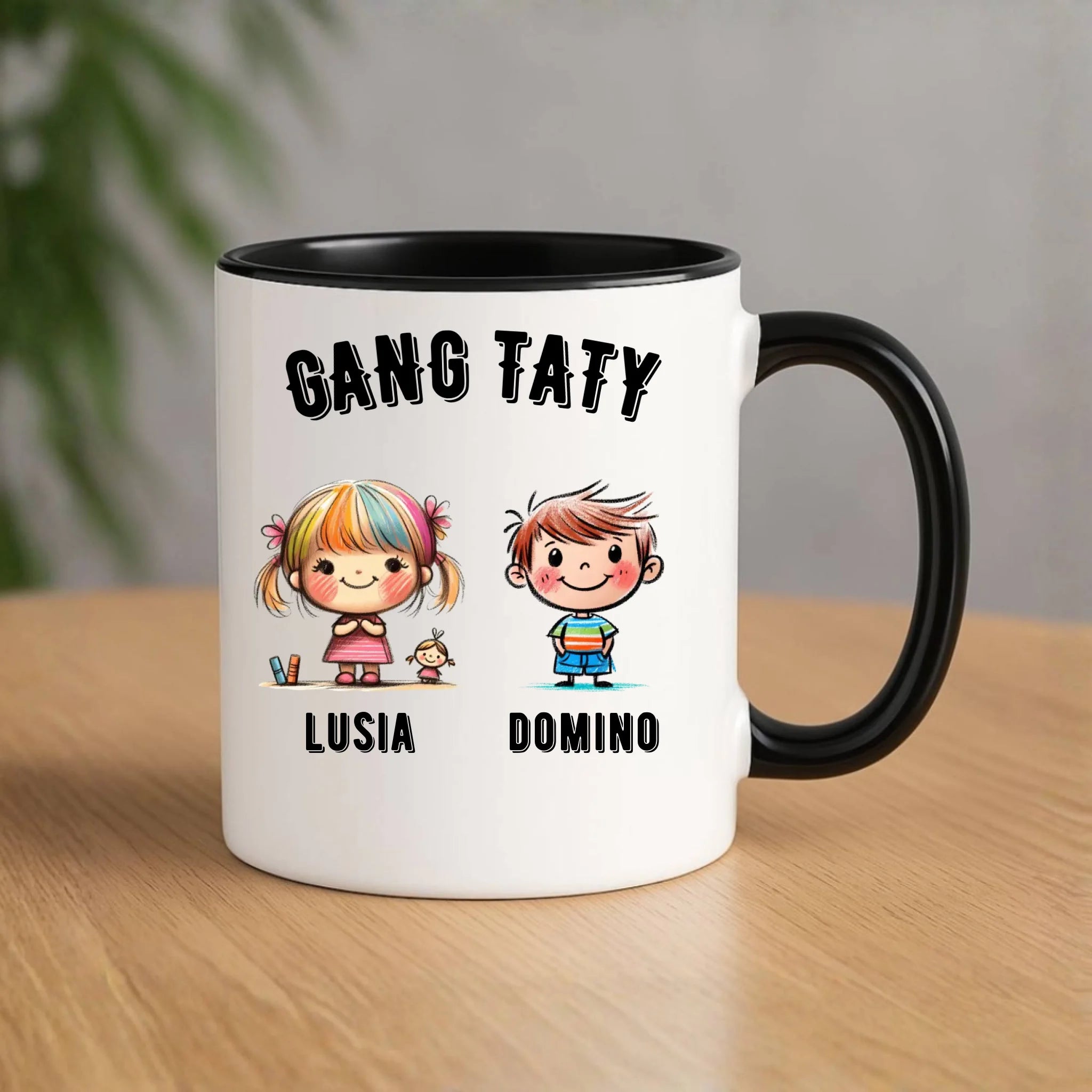 Kubek dla taty z imionami dzieci - Gang taty - personalizowany DT09 - StoryCups.pl