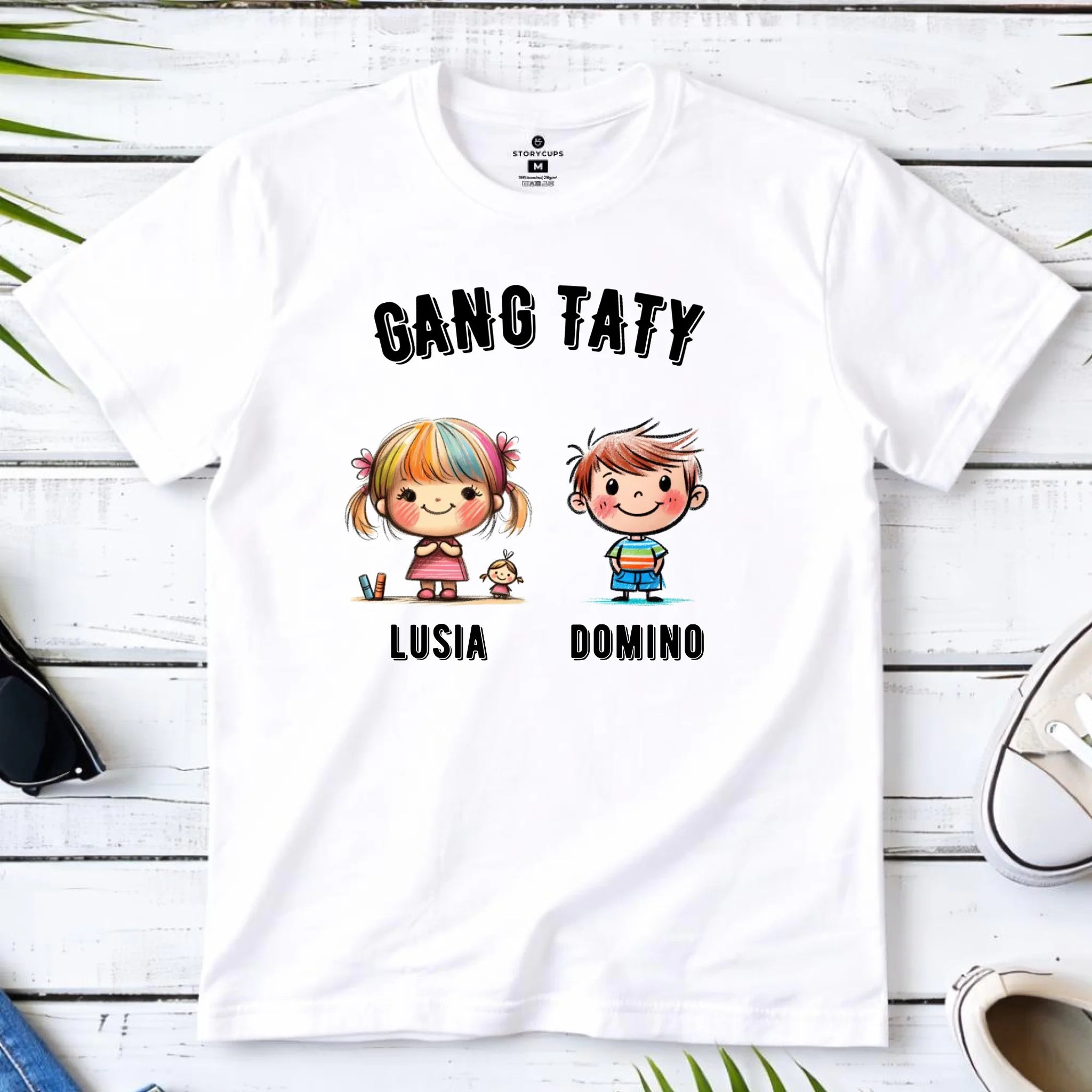 Koszulka dla taty z imionami dzieci - Gang taty - personalizowana DT09 - StoryCups.pl