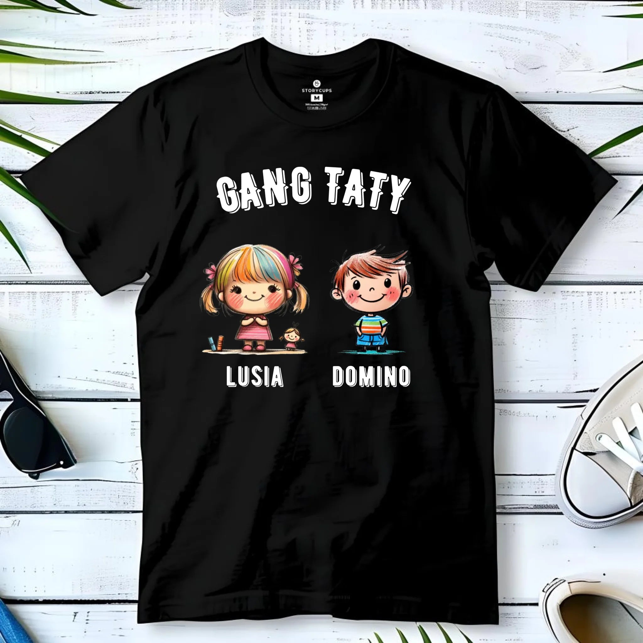 Koszulka dla taty z imionami dzieci - Gang taty - personalizowana DT09 - StoryCups.pl