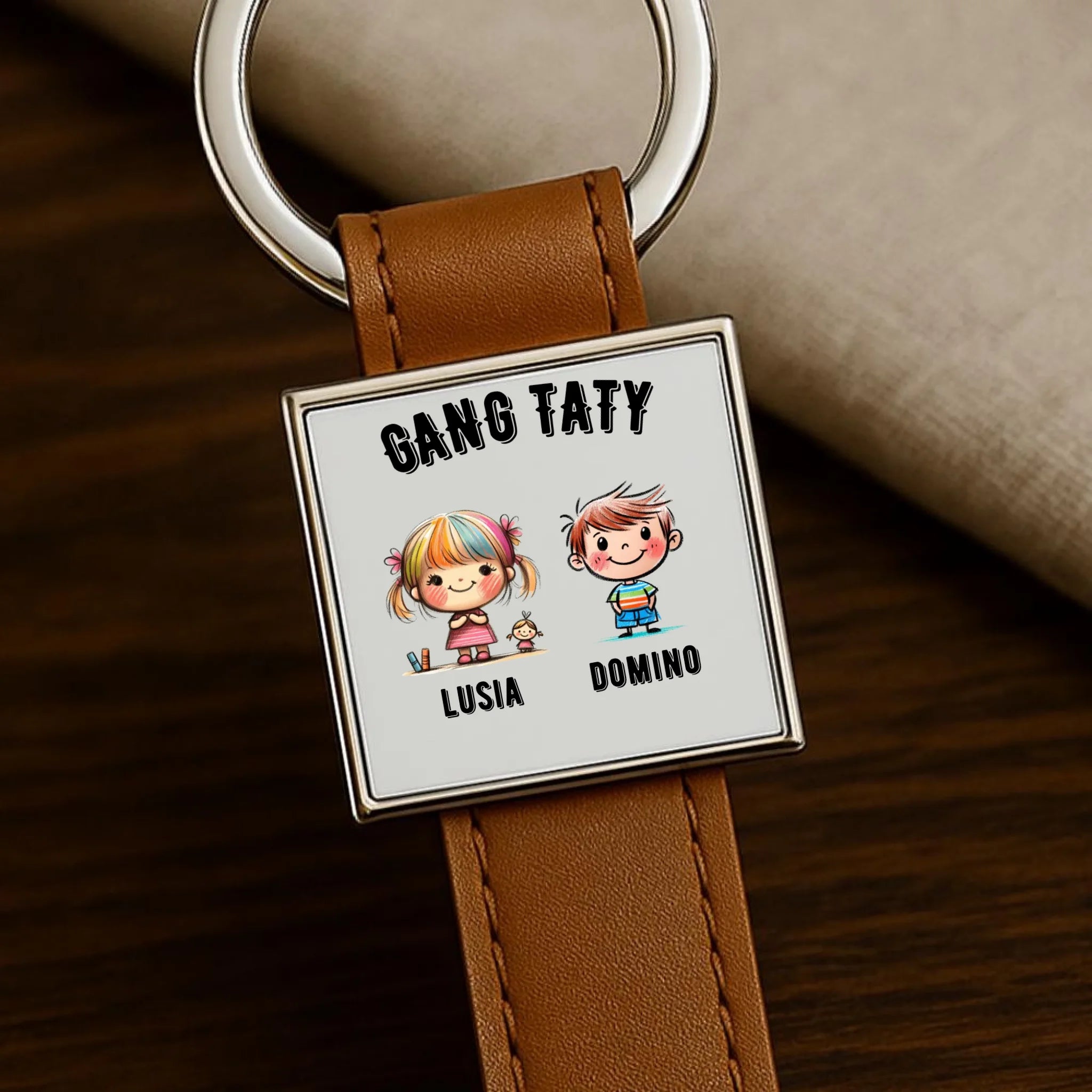 Brelok dla taty z imionami dzieci - Gang taty - personalizowany DT09 - StoryCups.pl