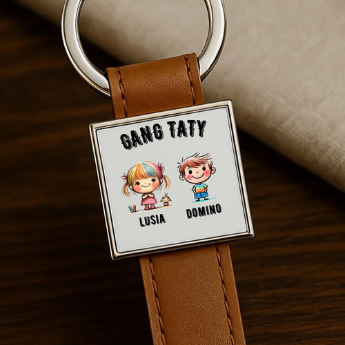 Brelok dla taty z imionami dzieci - Gang taty - personalizowany DT09 - StoryCups.pl