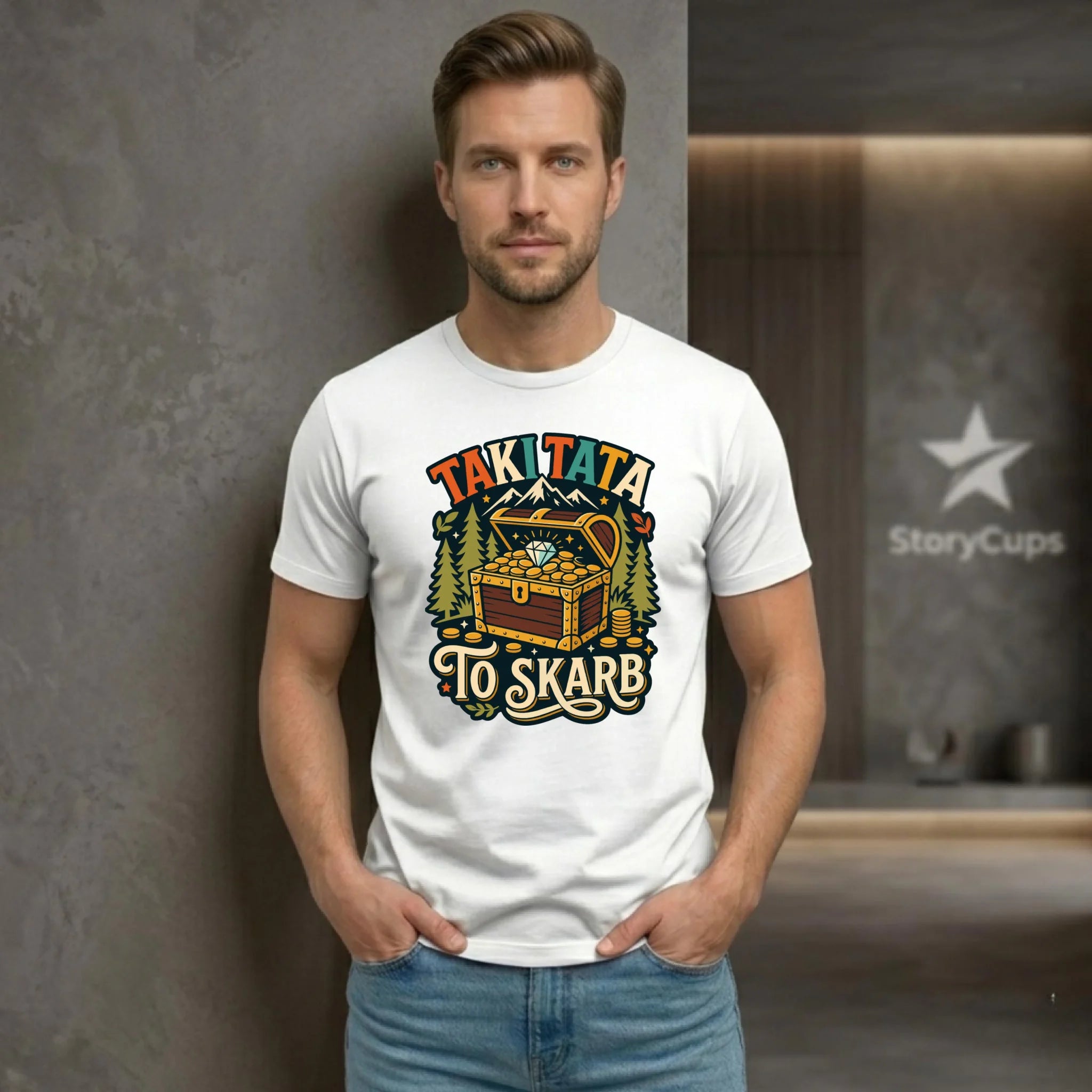Koszulka dla taty - Taki tata to skarb DT10 - StoryCups.pl
