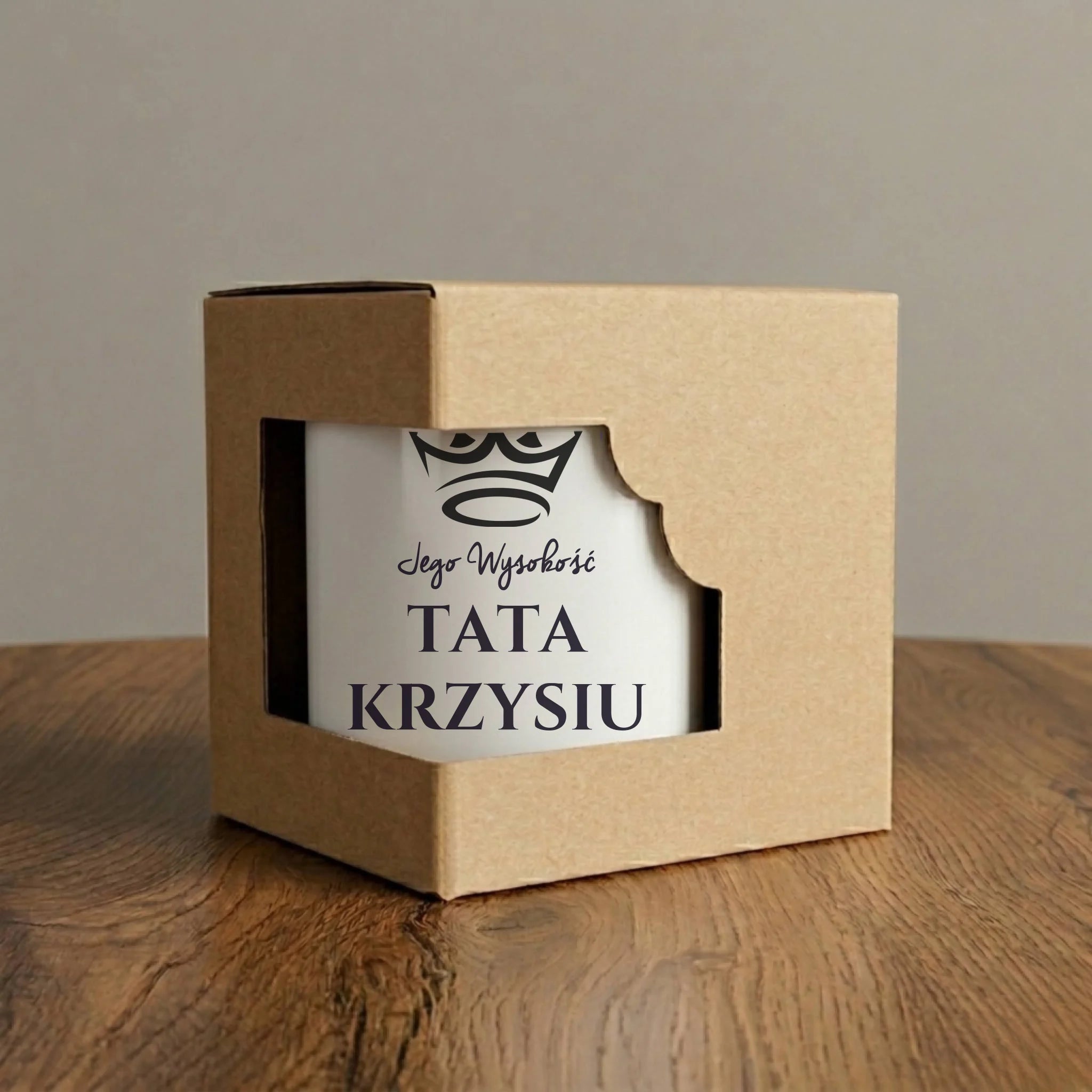 Kubek elegant dla taty - Jego Wysokość Tata - personalizowany DT11 - StoryCups.pl