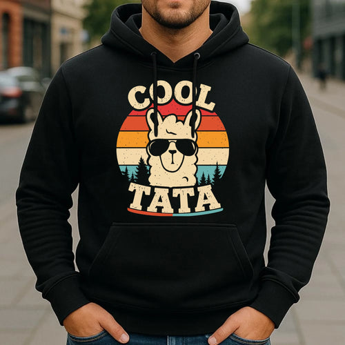 Bluza z kapturem dla taty - Lama w okularach Cool tata DT04 - StoryCups.pl