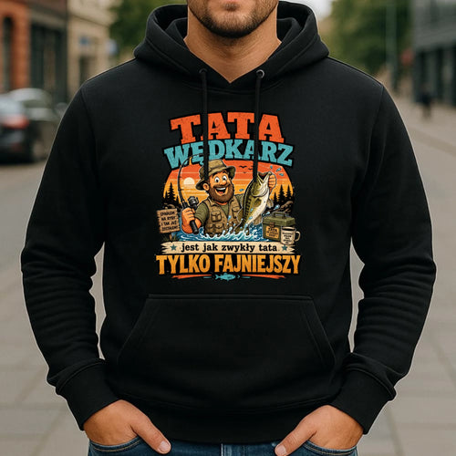 Bluza z kapturem dla taty wędkarza - Tata wędkarz DT06 - StoryCups.pl