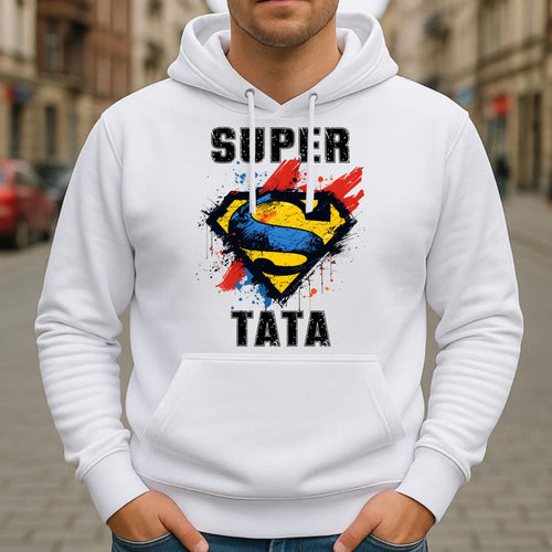 Bluza z kapturem dla taty - Super Tata superbohater DT07 - StoryCups.pl