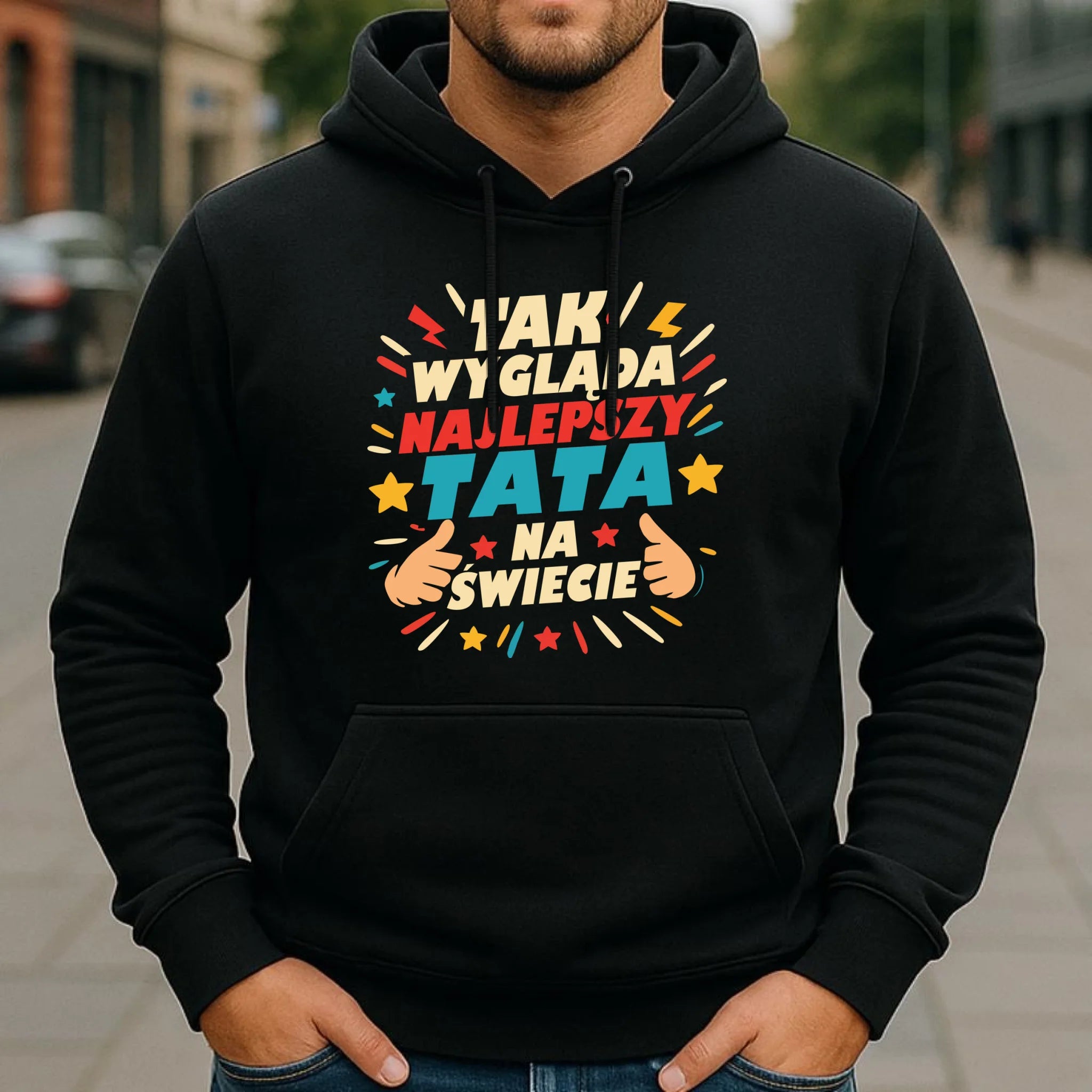 Bluza z kapturem dla taty - Tak wygląda najlepszy tata na świecie DT08 - StoryCups.pl