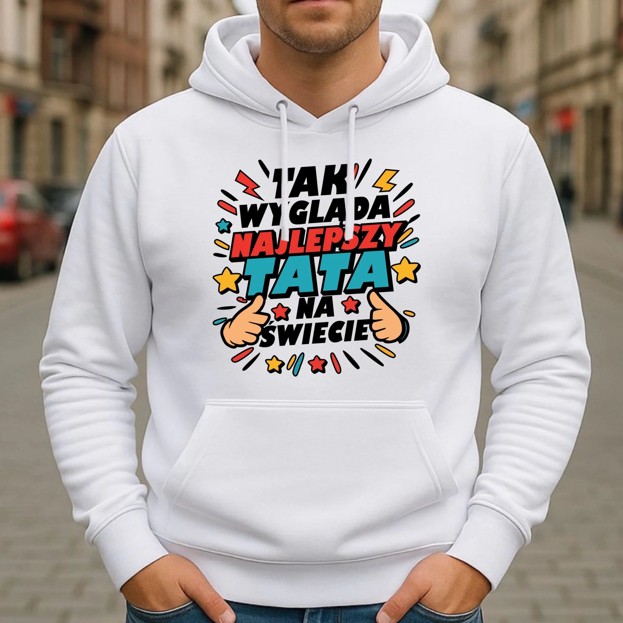 Bluza z kapturem dla taty - Tak wygląda najlepszy tata na świecie DT08 - StoryCups.pl