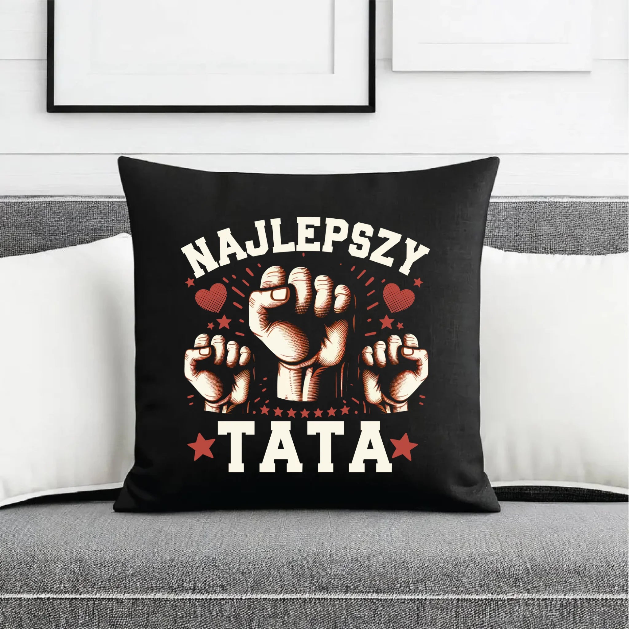 Poduszka dekoracyjna dla taty - Najlepszy tata DT12 - StoryCups.pl