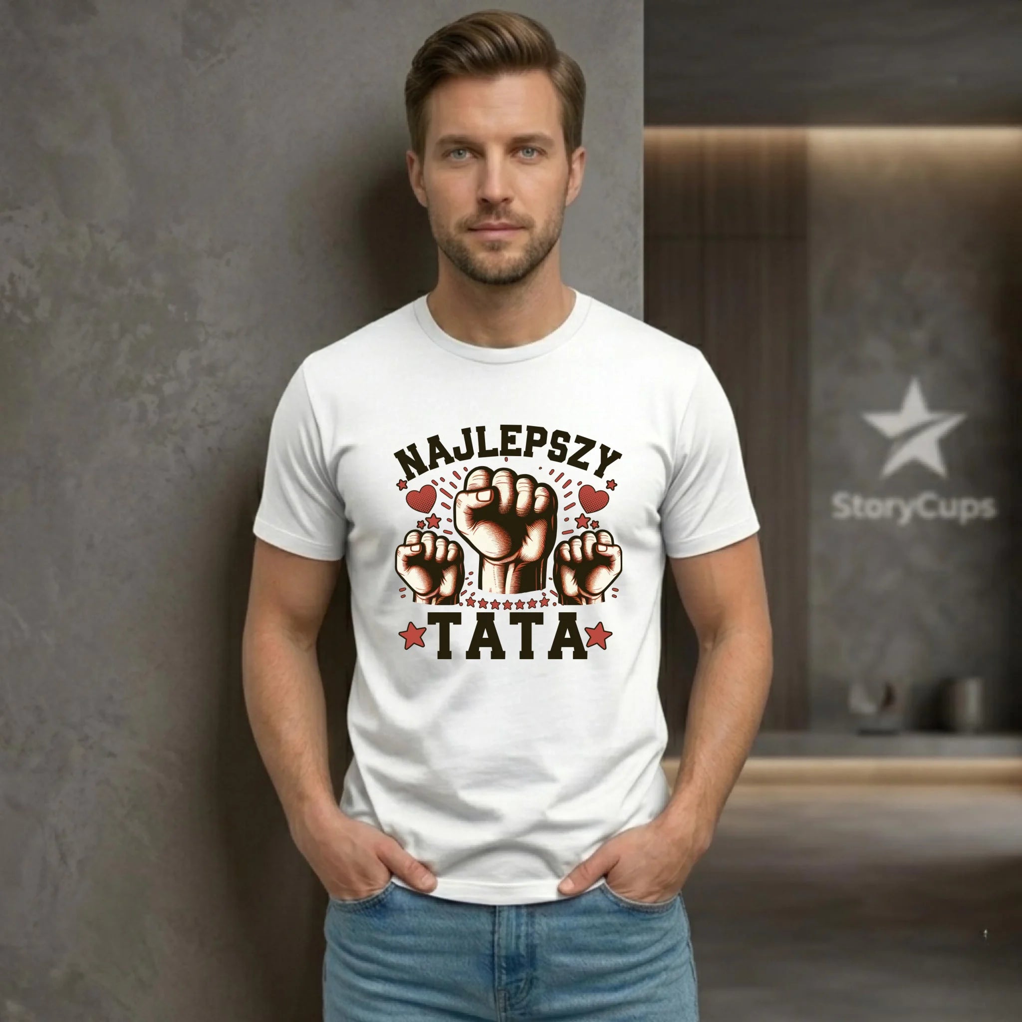 Koszulka dla taty - Najlepszy tata DT12 - StoryCups.pl