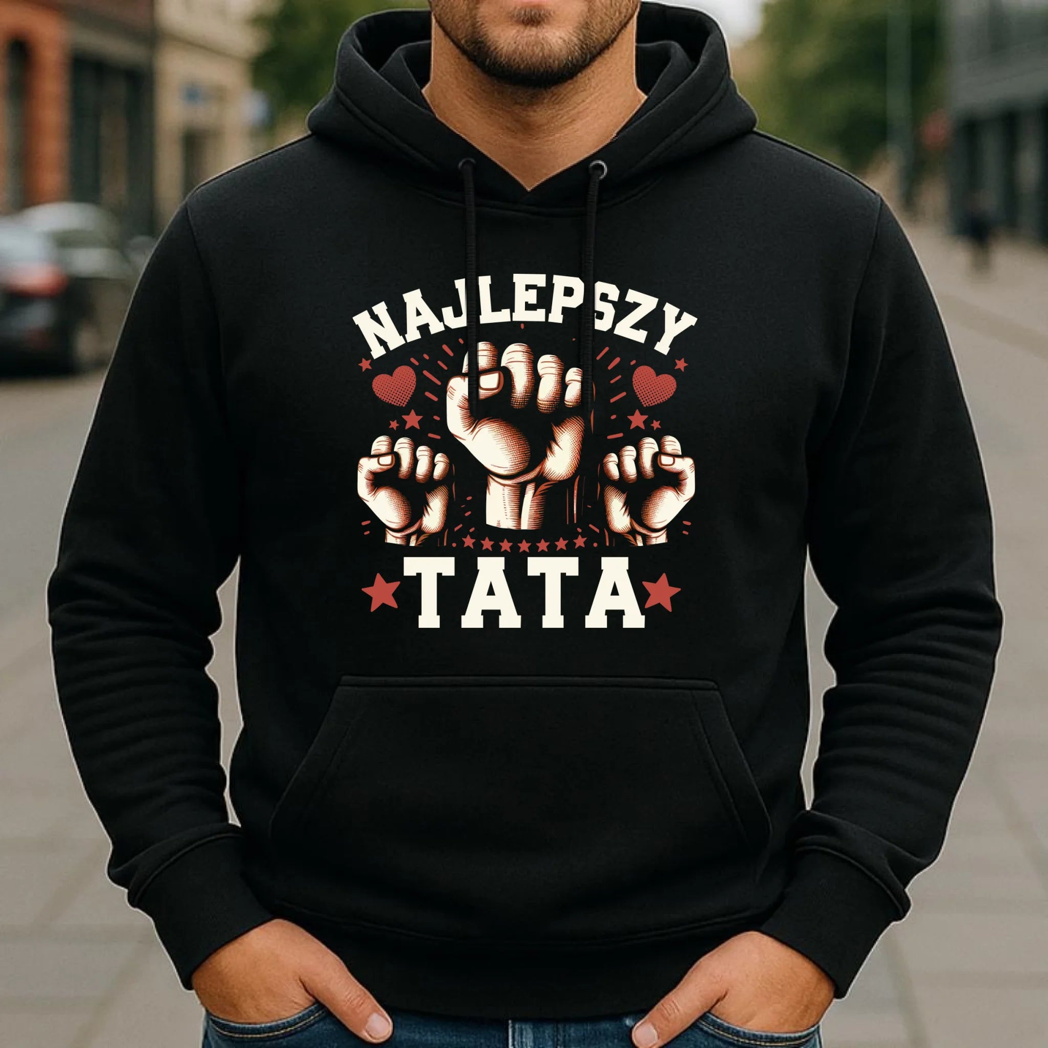 Bluza z kapturem dla taty - Najlepszy tata DT12 - StoryCups.pl