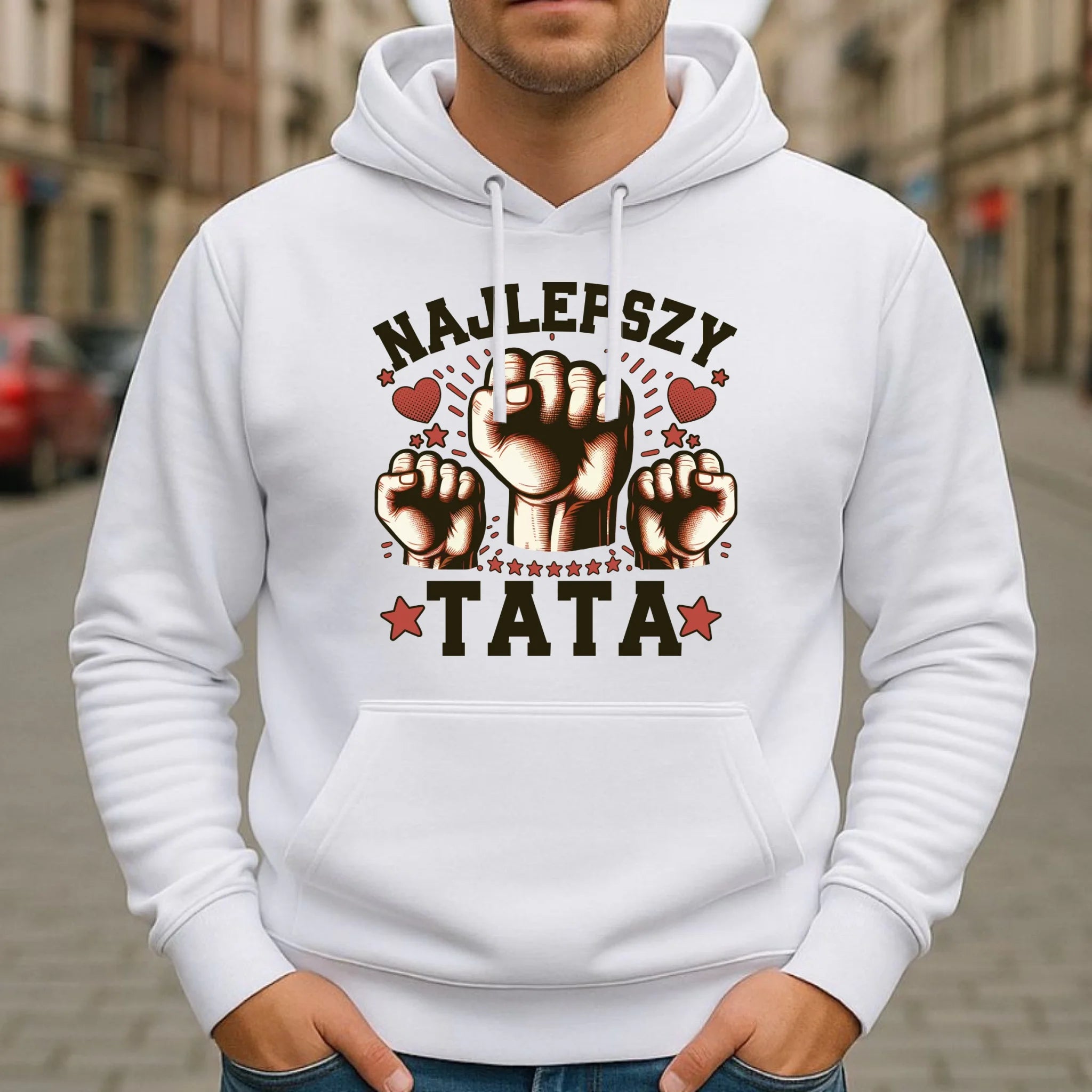 Bluza z kapturem dla taty - Najlepszy tata DT12 - StoryCups.pl