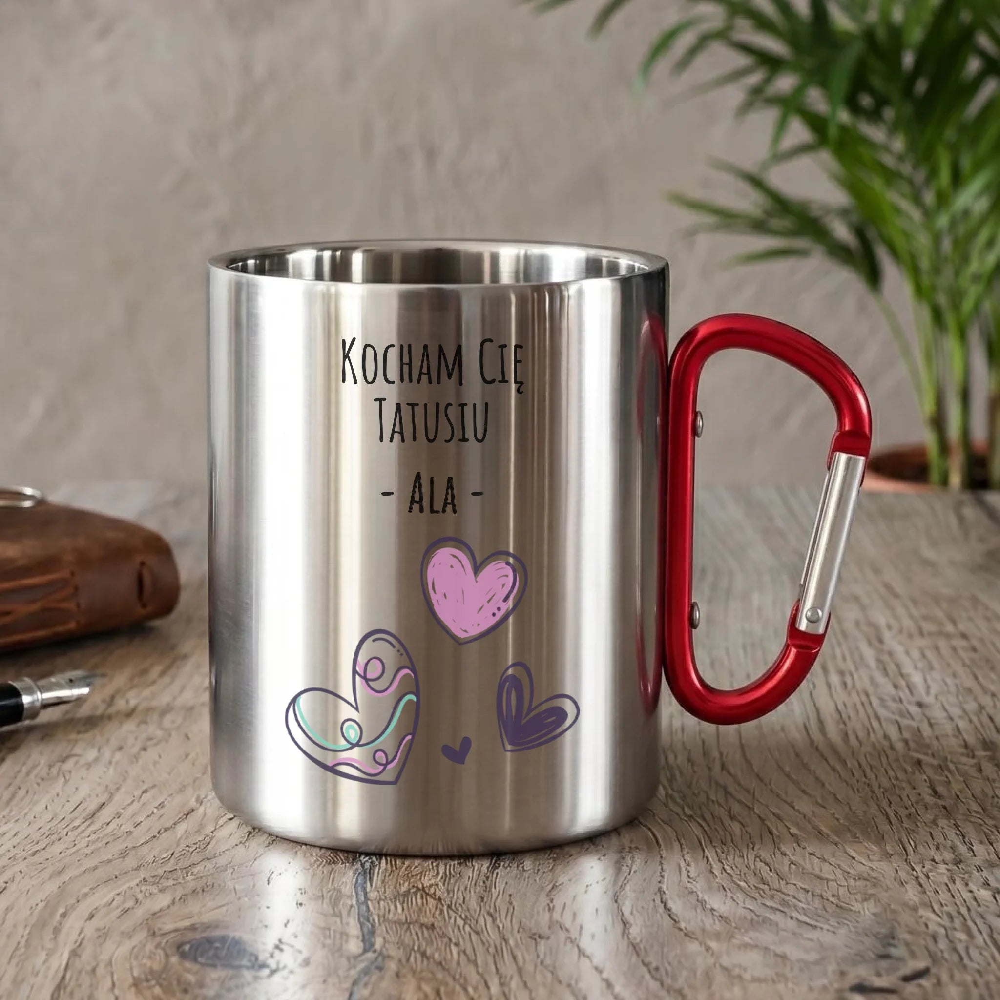 Kubek turystyczny dla taty - Kocham Cię Tatusiu - personalizowany DT13 - StoryCups.pl