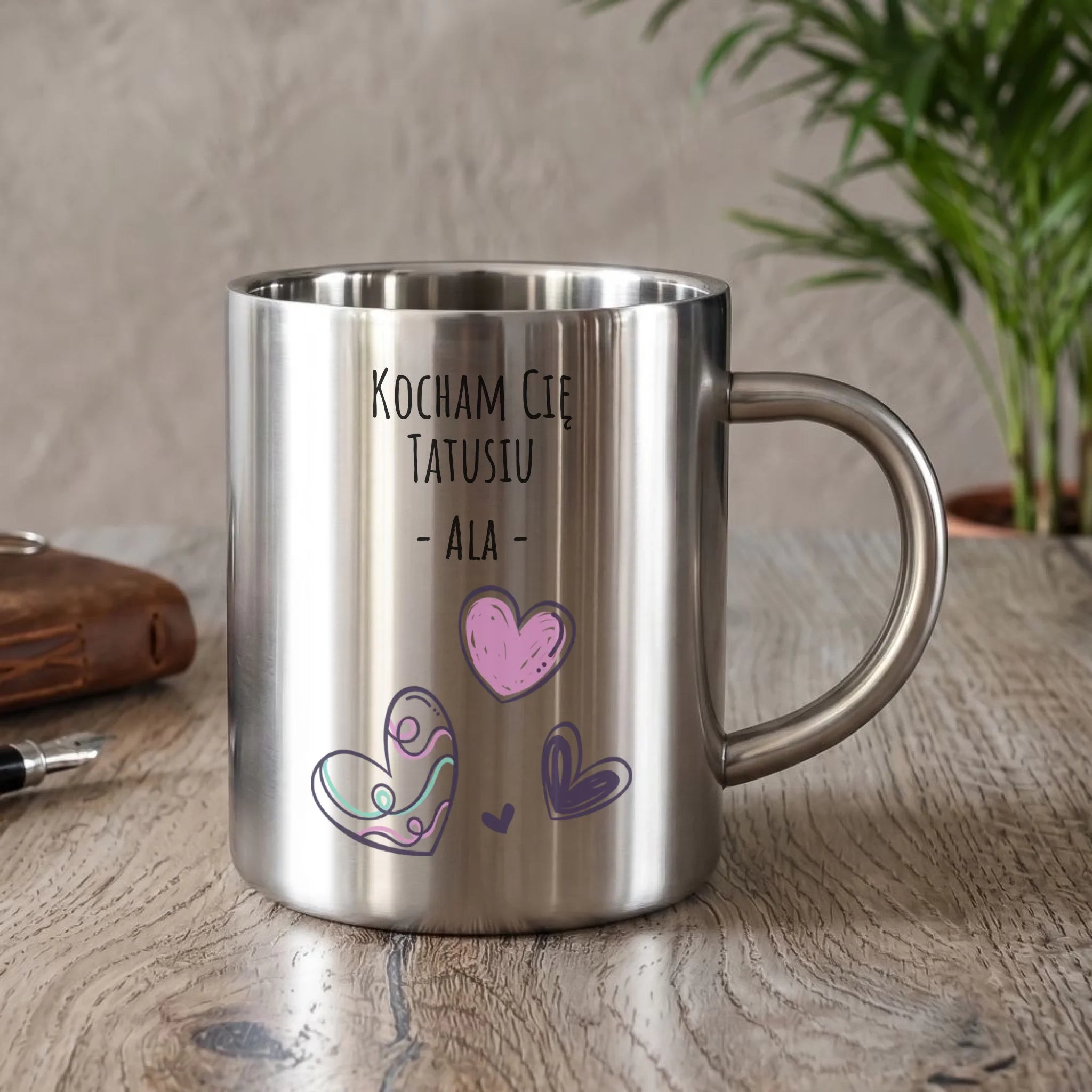 Kubek turystyczny dla taty - Kocham Cię Tatusiu - personalizowany DT13 - StoryCups.pl