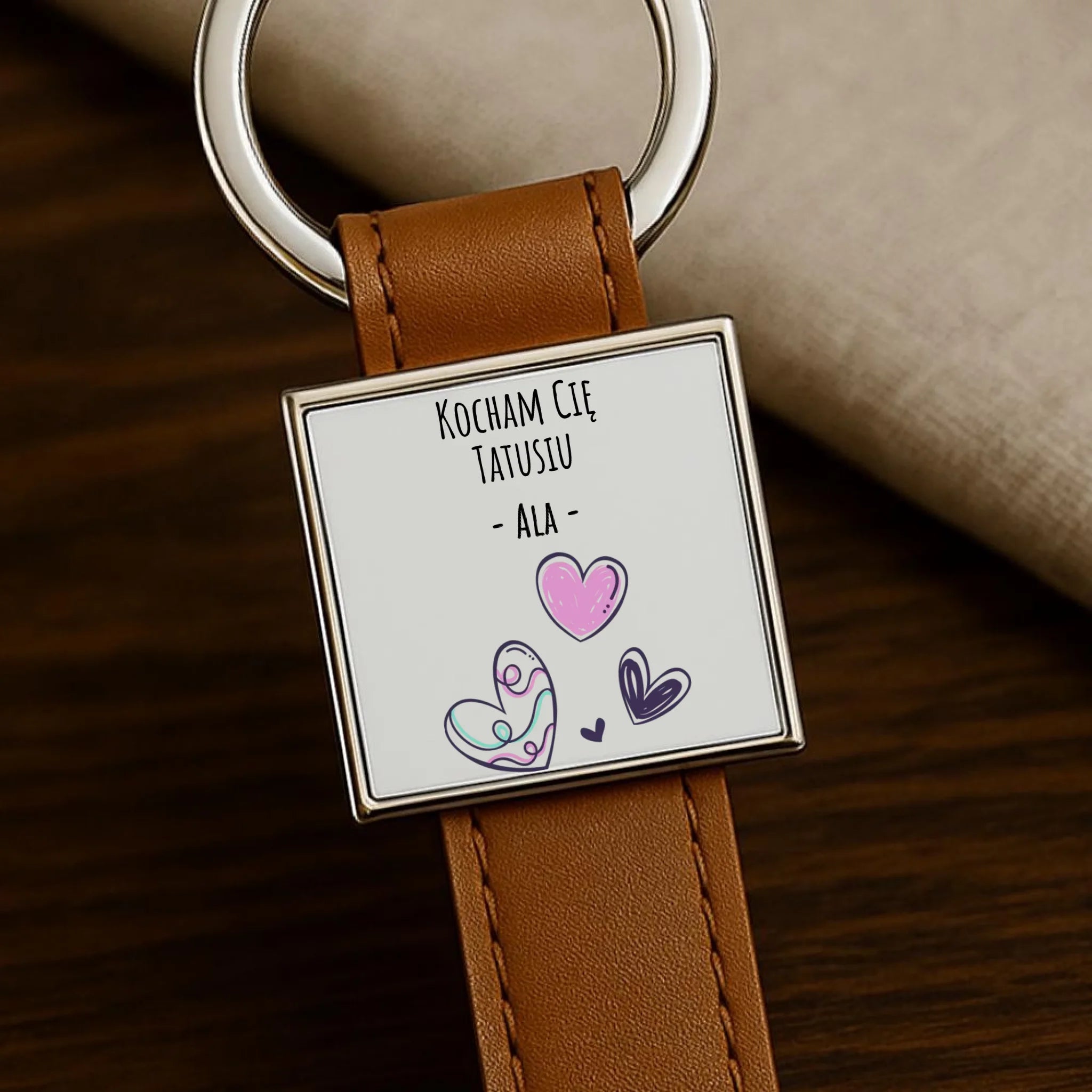 Brelok dla taty - Kocham Cię Tatusiu - personalizowany DT13 - StoryCups.pl