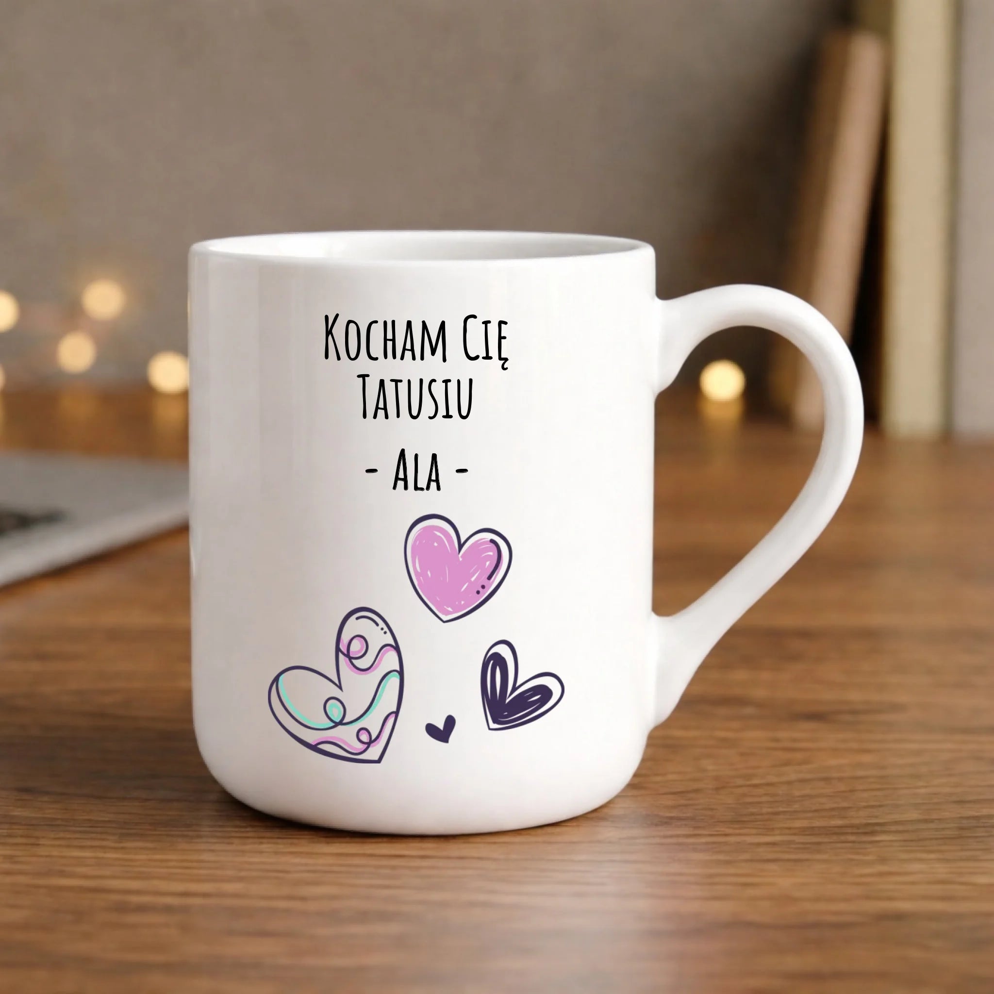 Kubek elegant dla taty - Kocham Cię Tatusiu - personalizowany DT13 - StoryCups.pl
