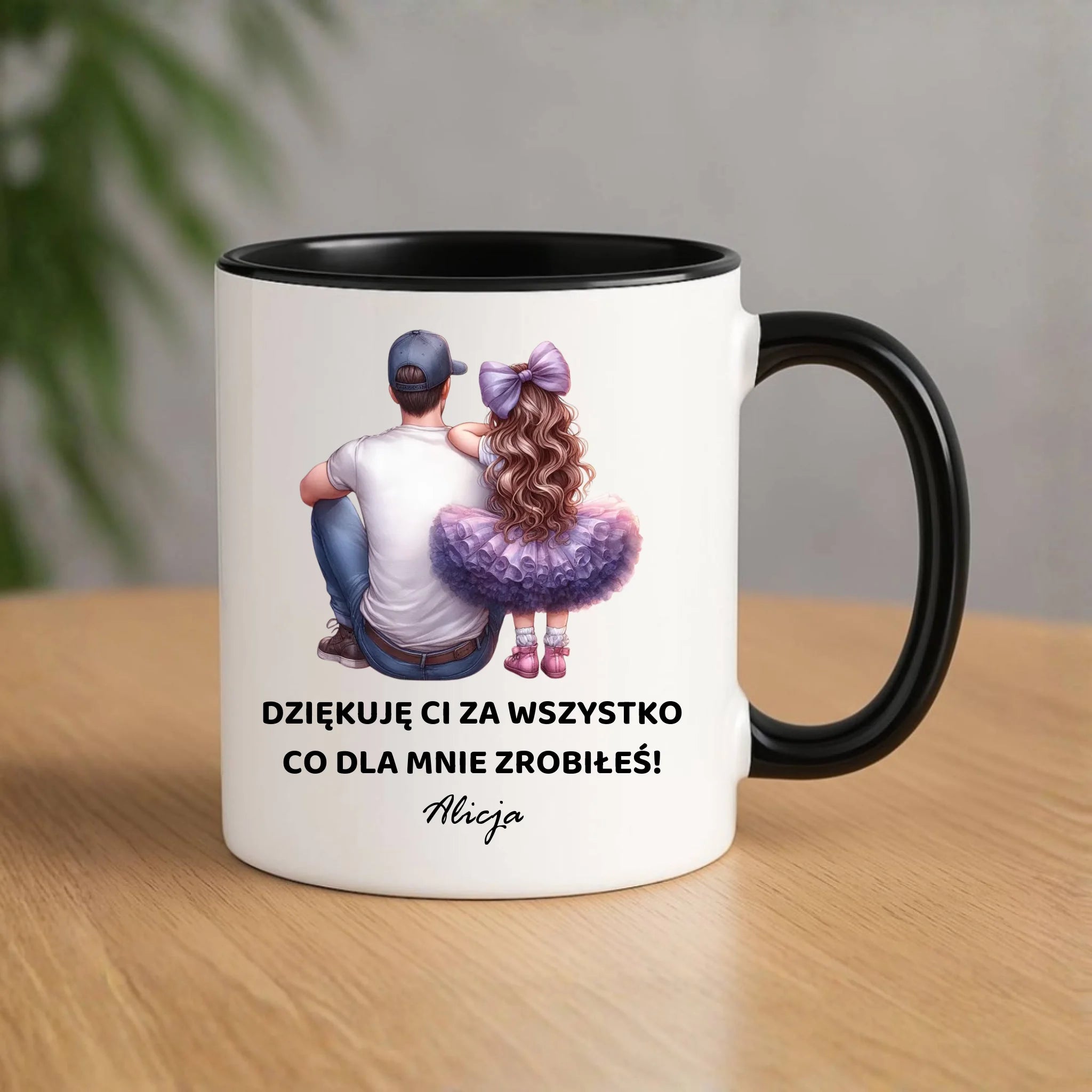 Kubek dla taty od córki - Dziękuję Ci Tato - personalizowany DT14 - StoryCups.pl