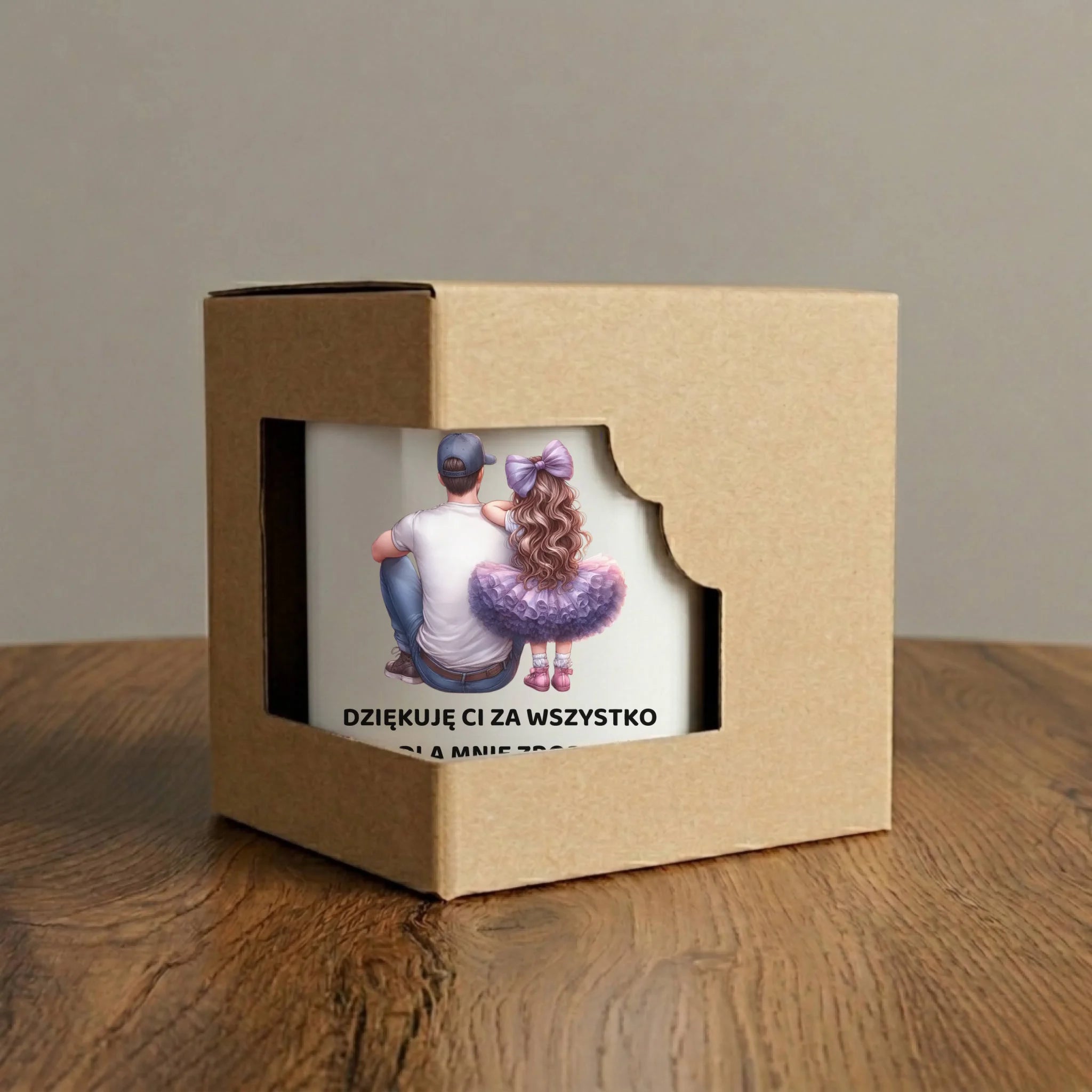 Kubek dla taty od córki - Dziękuję Ci Tato - personalizowany DT14 - StoryCups.pl