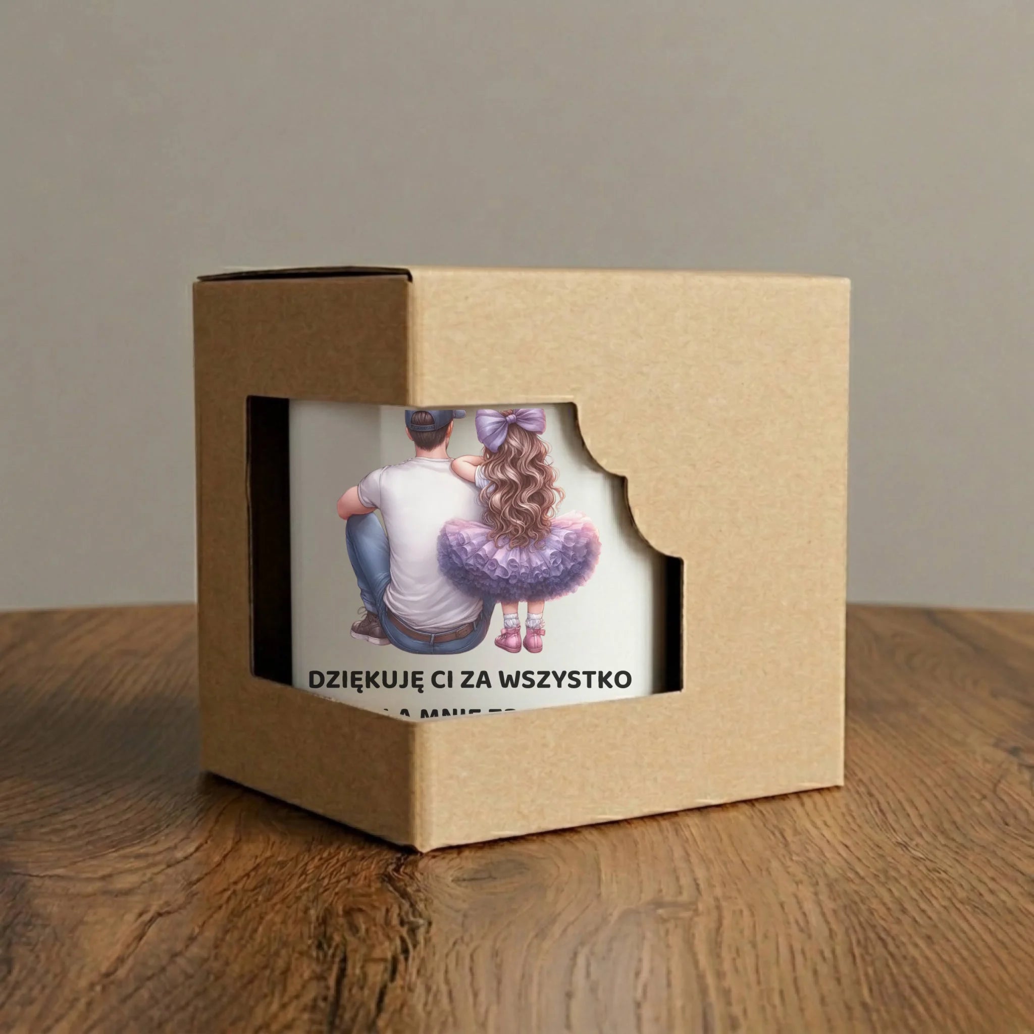 Kubek elegant dla taty od córki - Dziękuję Ci Tato - personalizowany DT14 - StoryCups.pl