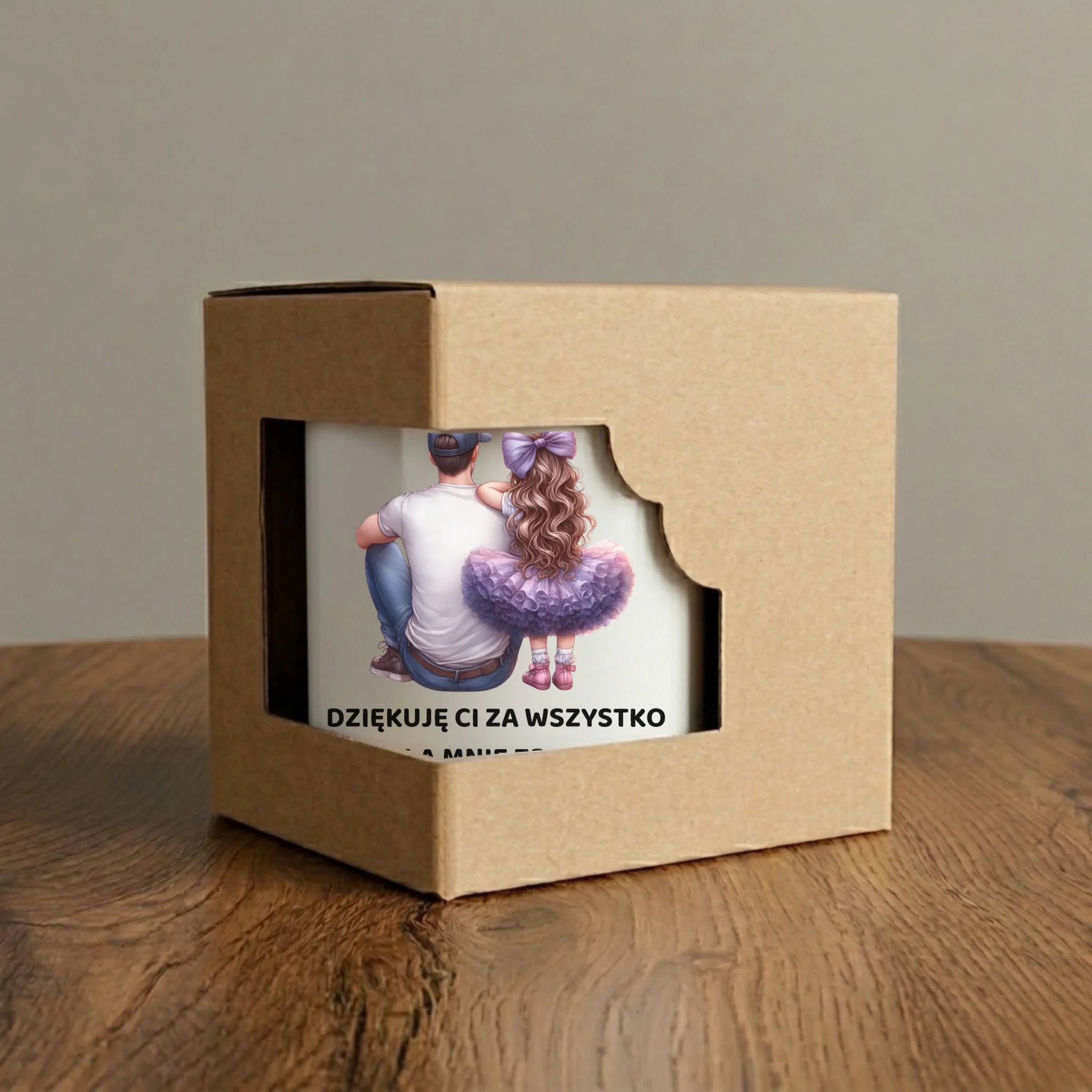 Kubek magiczny dla taty od córki - Dziękuję Ci Tato - personalizowany DT14 - StoryCups.pl