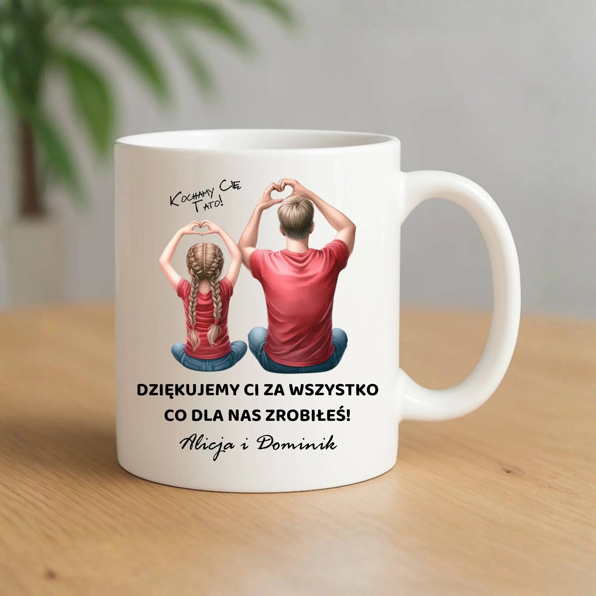Kubek dla taty od dzieci - Dziękujemy Ci Tato - personalizowany DT14 - StoryCups.pl